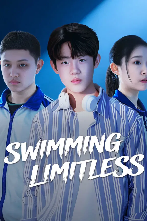 Poster chính thức của phim Phim Tâm Lý "Vịnh Vô Chỉ Cảnh (Bơi Không Ngừng Nghỉ)" (Swimming Limitless - 2026), với sự tham gia của diễn viên Qi Zijie và Zhang Xiner.