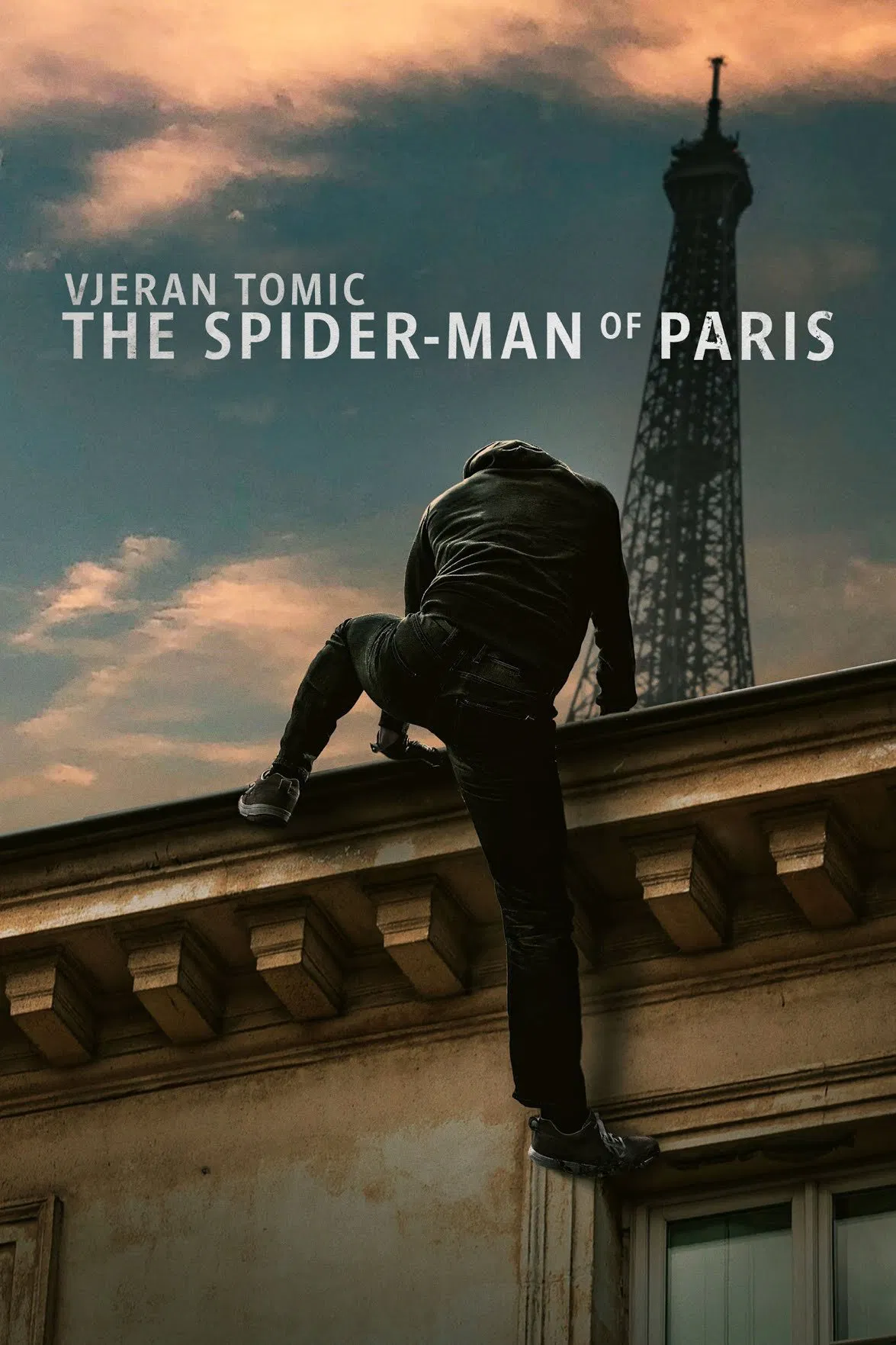 Poster chính thức của phim Phim Tài Liệu, Phim Hình Sự "Vjeran Tomic: Người Nhện Paris" (Vjeran Tomic: The Spider-Man of Paris - 2023).