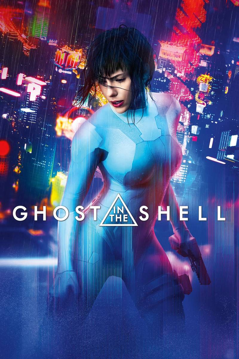 Poster chính thức của phim Phim Viễn Tưởng, Phim Tâm Lý "Vỏ Bọc Ma" (Ghost in the Shell - 2017), với sự tham gia của diễn viên Scarlett Johansson và Takeshi Kitano.
