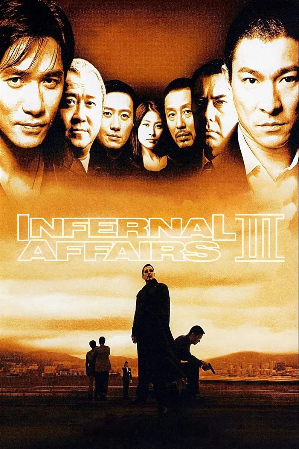 Poster chính thức của phim Phim Hình Sự, Phim Tâm Lý "Vô Gian Đạo 3" (Infernal Affairs III - 2003), với sự tham gia của diễn viên Lương Triều Vỹ và Lưu Đức Hoa.