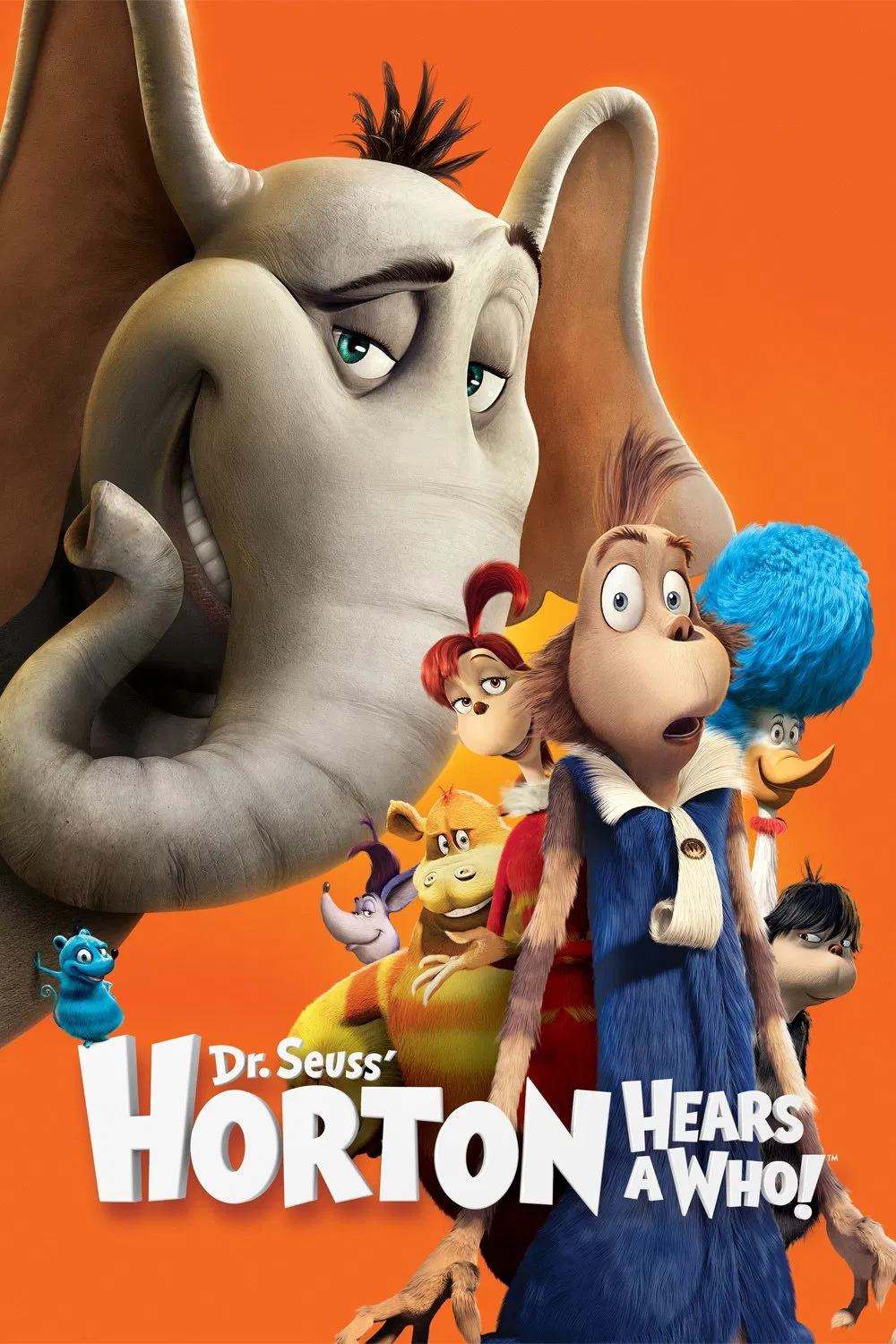 Poster chính thức của phim Phim Hoạt Hình, Phim Hài "Voi và Những Người Bạn" (Horton Hears a Who! - 2008), với sự tham gia của diễn viên Jim Carrey và Steve Carell.