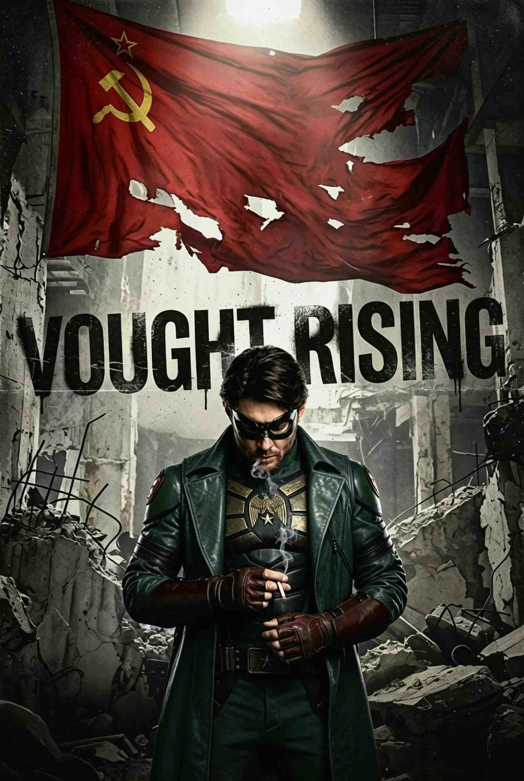 Poster chính thức của phim Phim Viễn Tưởng & Giả Tưởng, Phim Hành Động & Phiêu Lưu "Vought Rising" (Vought Rising), với sự tham gia của diễn viên Jensen Ackles và Aya Cash.