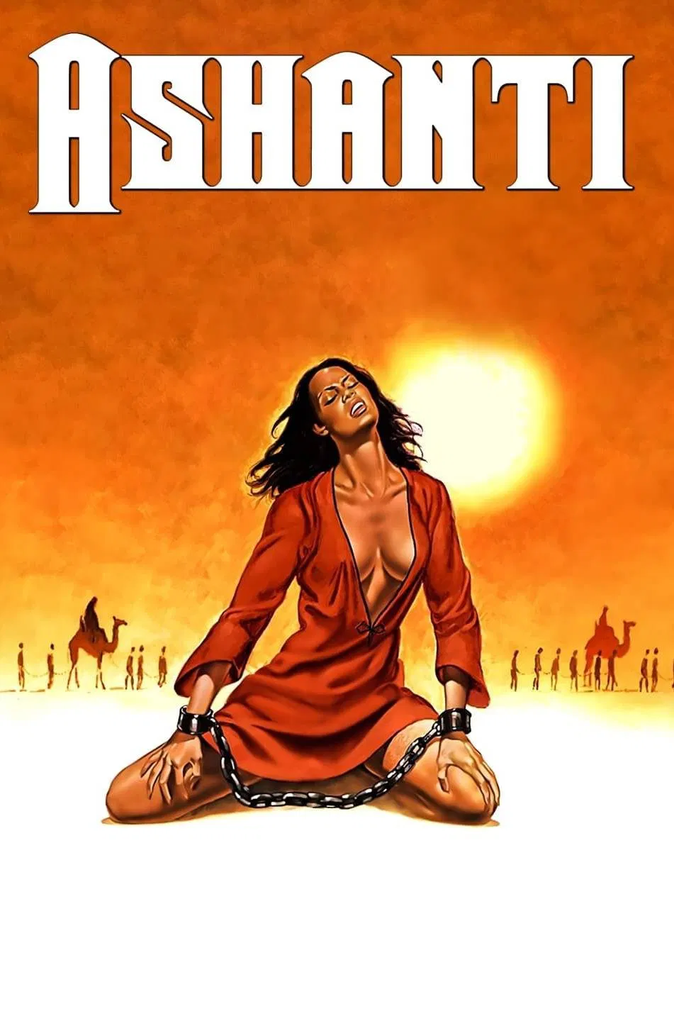 Poster chính thức của phim Phim Phiêu Lưu, Phim Tâm Lý "Vụ Bắt Cóc Bất Ngờ" (Ashanti - 1979), với sự tham gia của diễn viên Michael Caine và Peter Ustinov.