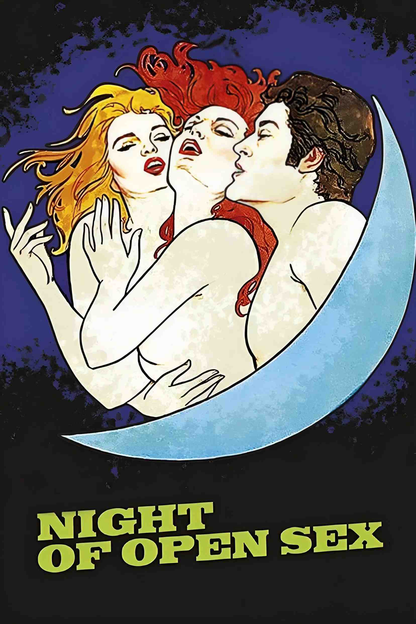Poster chính thức của phim Phim Tâm Lý, Phim Bí Ẩn "Vũ Công Xinh Đẹp" (The Night Of Open Sex - 1983), với sự tham gia của diễn viên Lina Romay và Antonio Mayans.