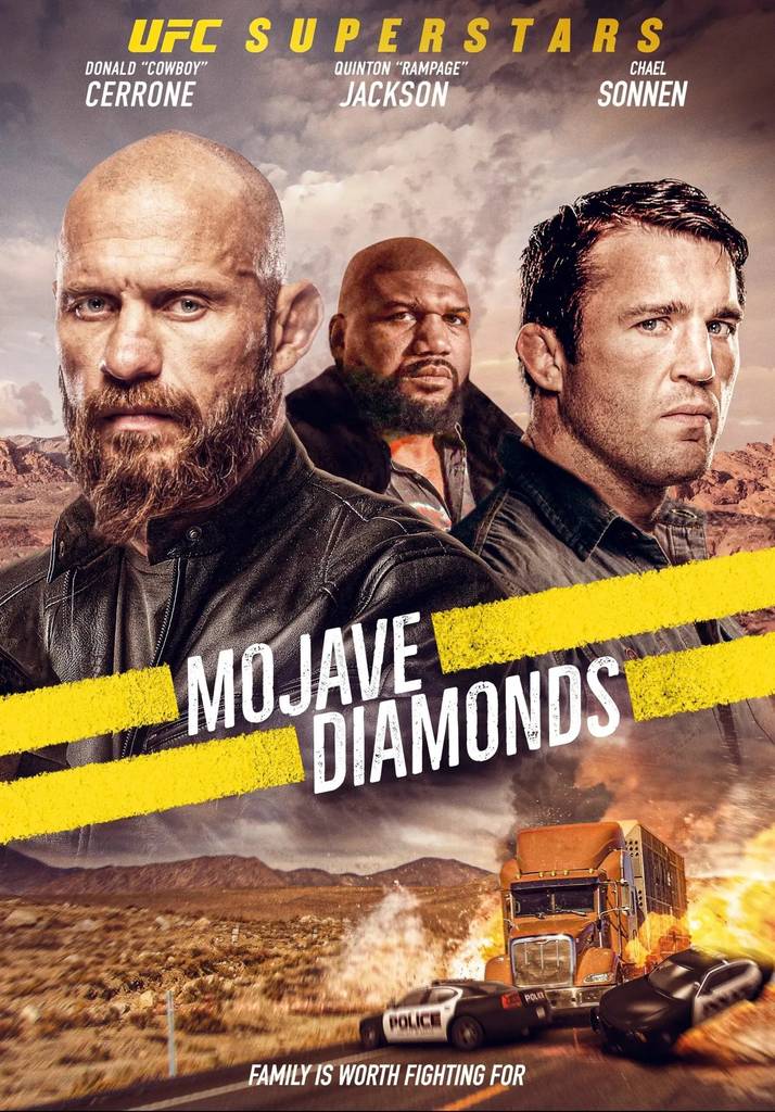 Poster chính thức của phim Phim Hành Động, Phim Hình Sự "Vụ Cướp Kim Cương" (Mojave Diamonds - 2023), với sự tham gia của diễn viên Donald Cerrone và Chael Sonnen.