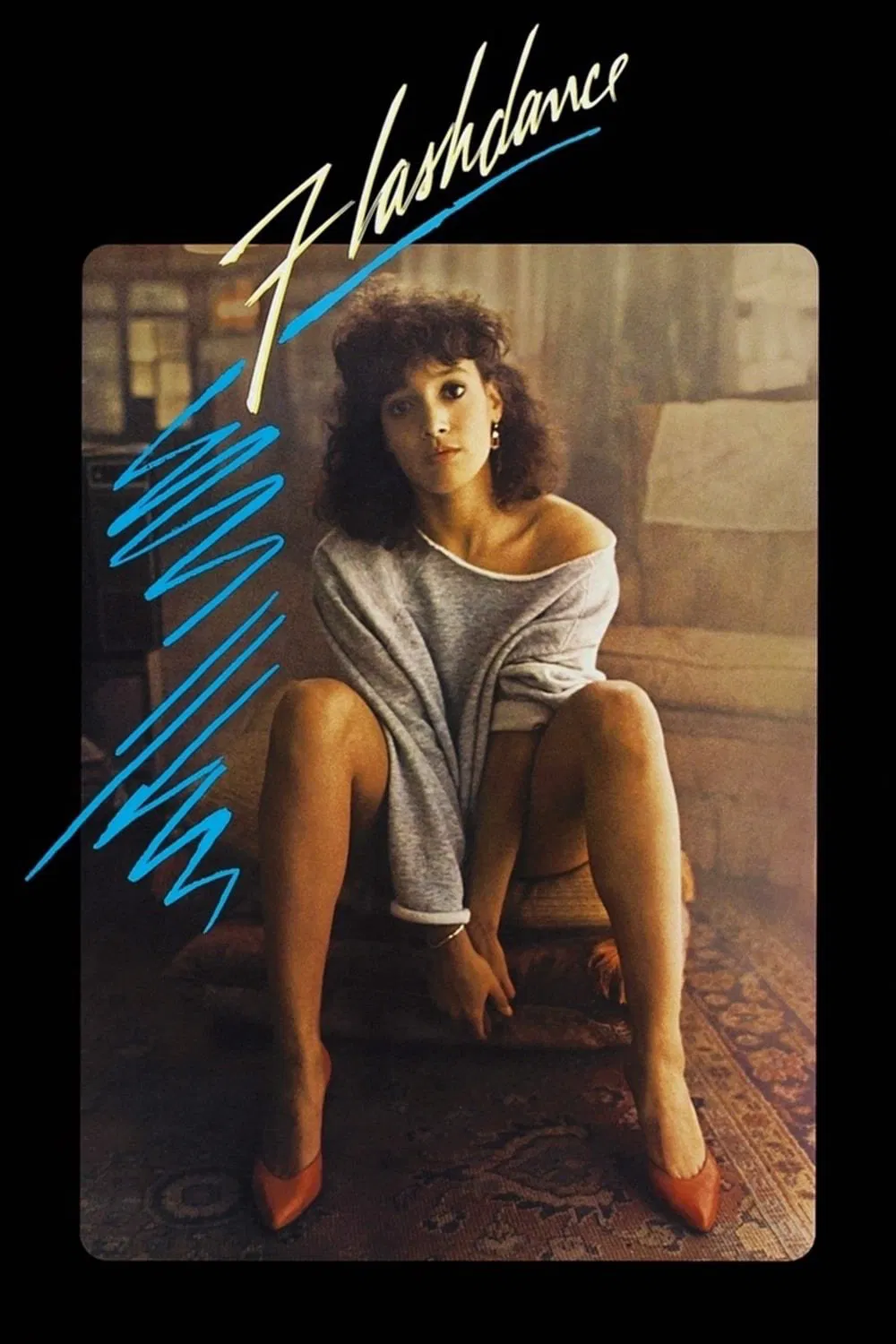 Poster chính thức của phim Phim Tâm Lý, Phim Tình Cảm "Vũ điệu vụt sáng" (Flashdance - 1983), với sự tham gia của diễn viên Jennifer Beals và Michael Nouri.