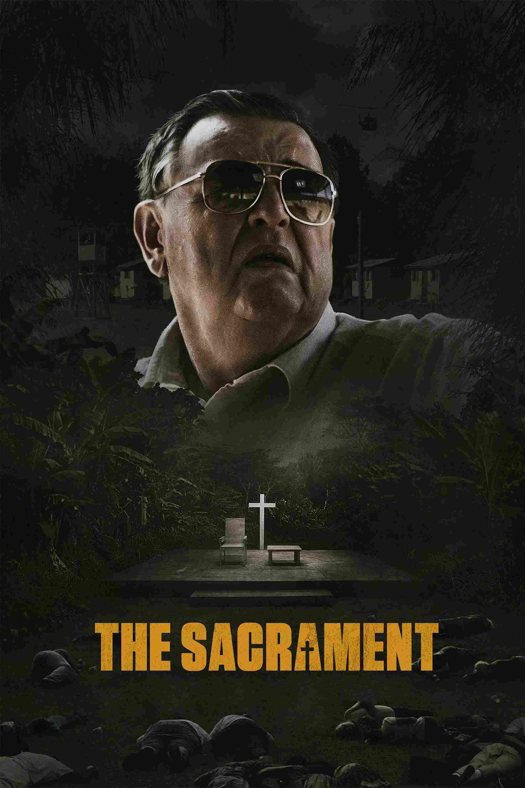 Poster chính thức của phim Phim Kinh Dị, Phim Giật Gân "Vụ Hẹn Thề" (The Sacrament - 2014), với sự tham gia của diễn viên Joe Swanberg và AJ Bowen.