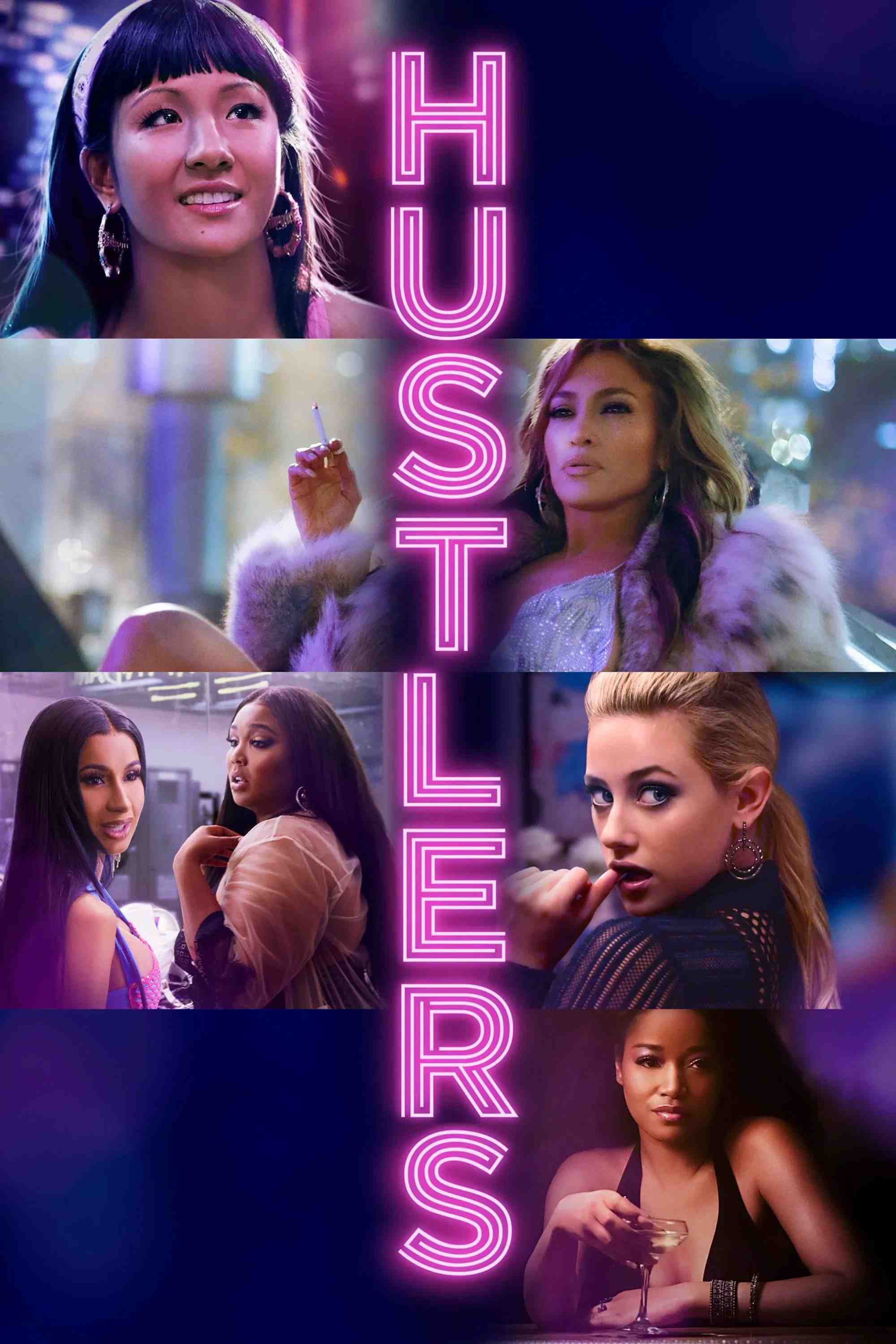 Poster chính thức của phim Phim Tâm Lý, Phim Hài "Vũ Nữ Thoát Y" (Hustlers - 2019), với sự tham gia của diễn viên Constance Wu và Jennifer Lopez.