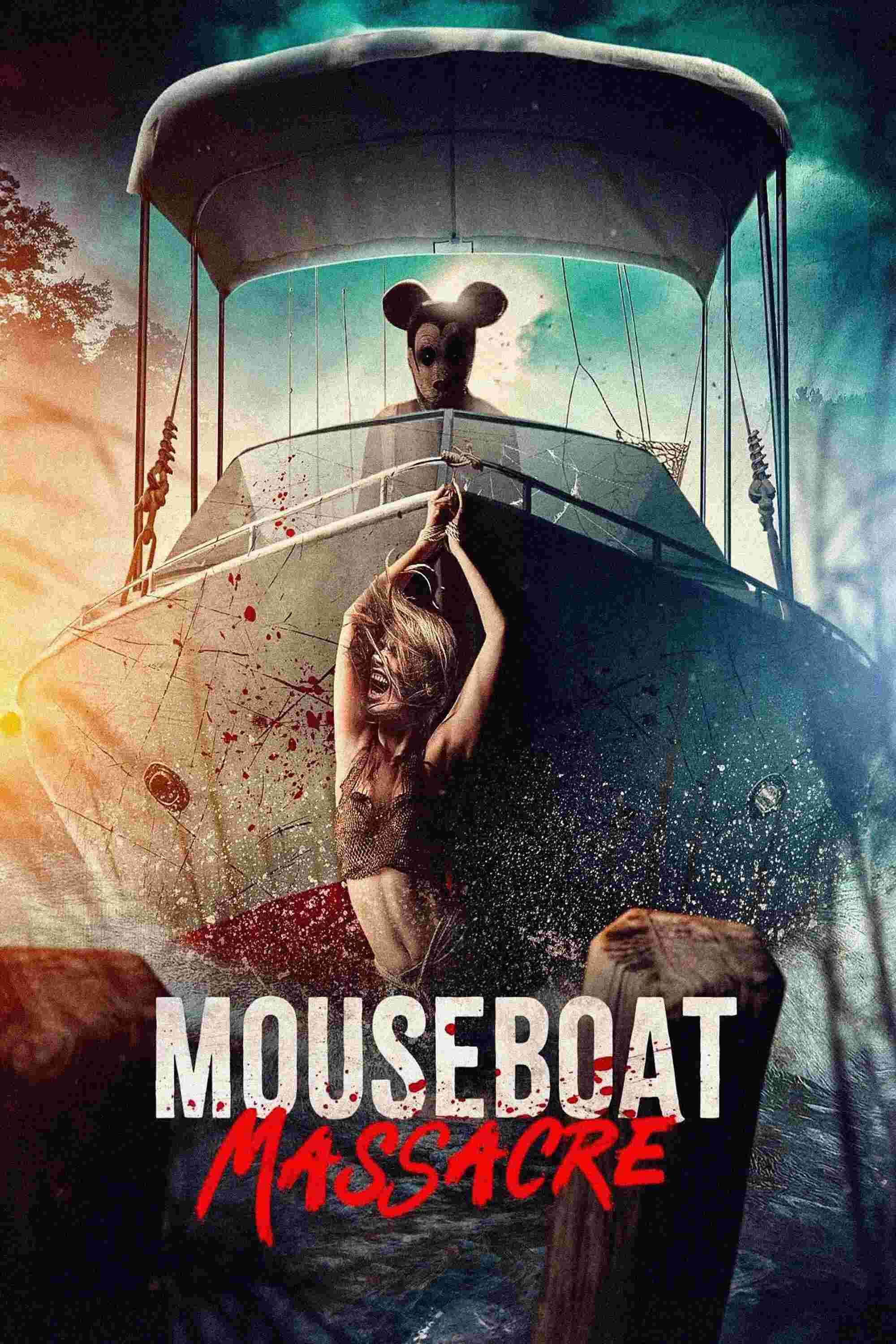 Poster chính thức của phim Phim Kinh Dị "Vụ thảm sát thuyền chuột" (Mouseboat Massacre - 2025), với sự tham gia của diễn viên Natasha Tosini và Shayli Reagan.