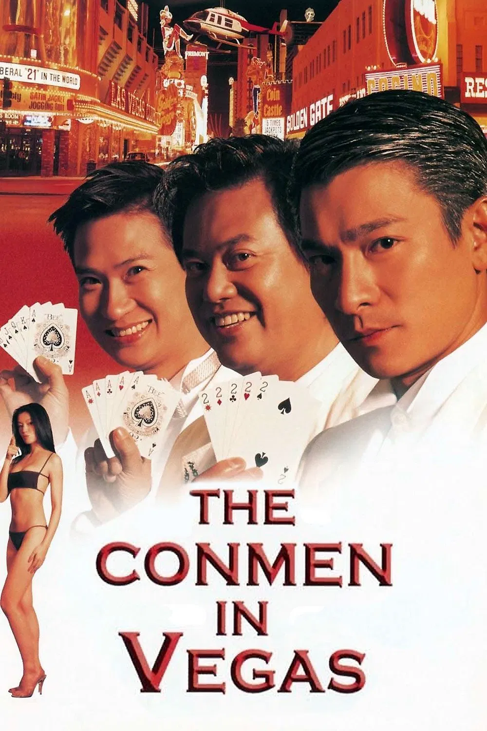 Poster chính thức của phim Phim Hành Động, Phim Hài "Vua Bịp Đại Chiến Las Vegas" (The Conmen in Vegas - 1999), với sự tham gia của diễn viên Lưu Đức Hoa và Trương Gia Huy.