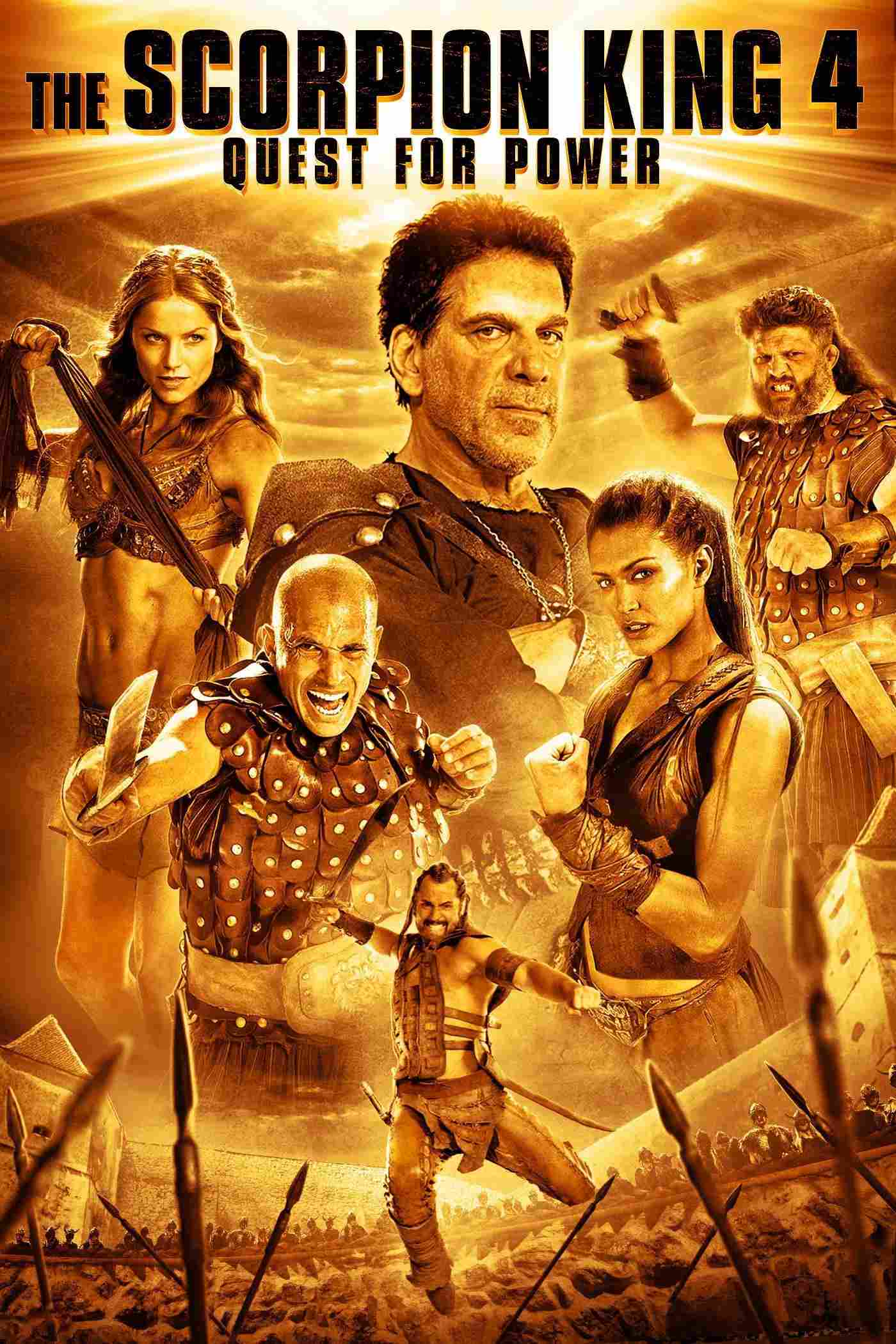 Poster chính thức của phim Phim Hành Động, Phim Phiêu Lưu "Vua Bọ Cạp 4: Truy Tìm Quyền Năng" (The Scorpion King 4: Quest for Power - 2015), với sự tham gia của diễn viên Victor Webster và Ellen Hollman.
