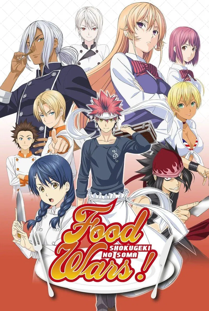 Poster chính thức của phim Phim Hoạt Hình, Phim Hài "Vua Đầu Bếp Soma (Phần 5)" (Food Wars! Shokugeki no Soma - 2015), với sự tham gia của diễn viên Yoshitsugu Matsuoka và Ai Kayano.