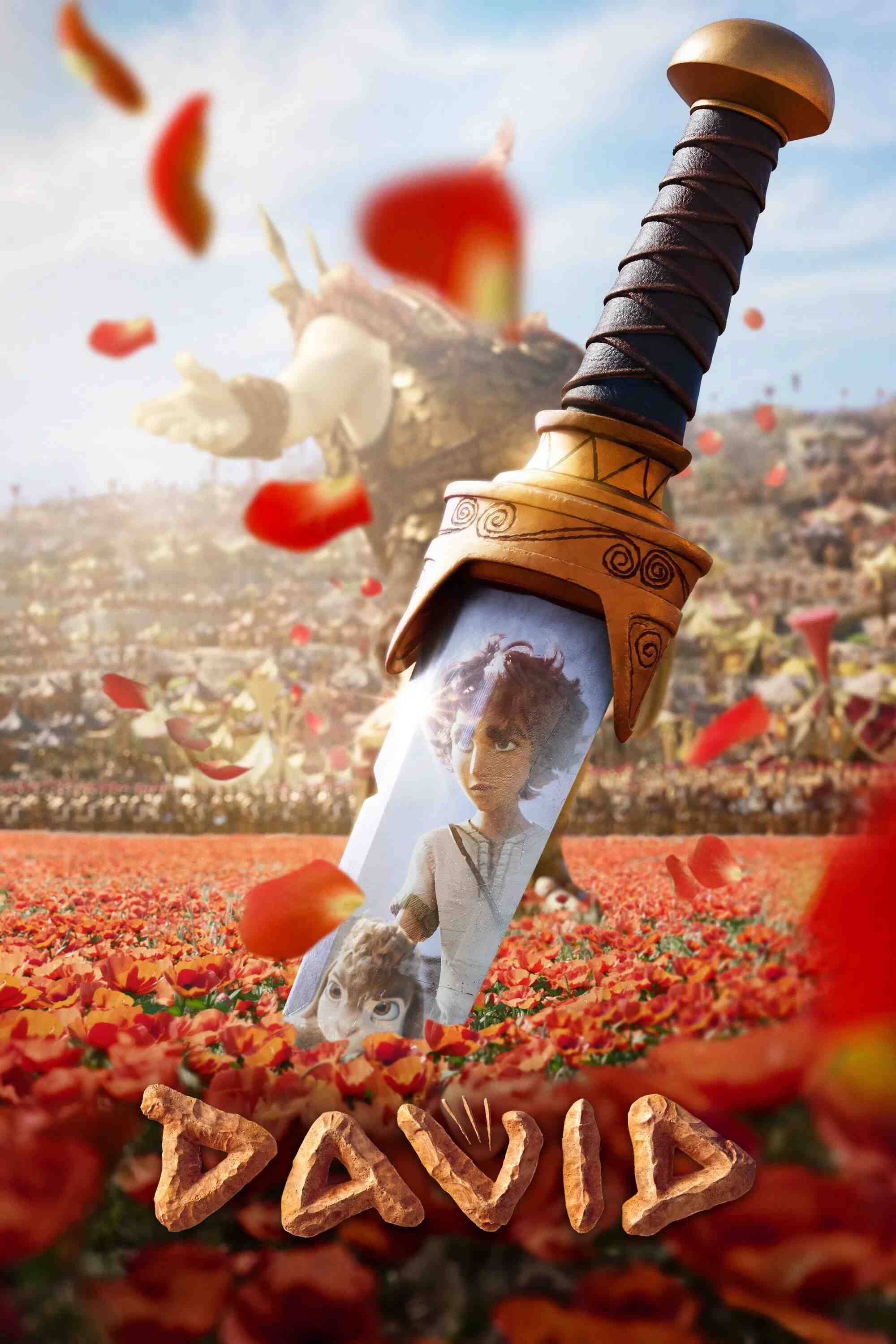 Poster chính thức của phim Phim Hoạt Hình, Phim Gia Đình "Vua David" (David - 2025), với sự tham gia của diễn viên Brandon Engman và Brian Stivale.