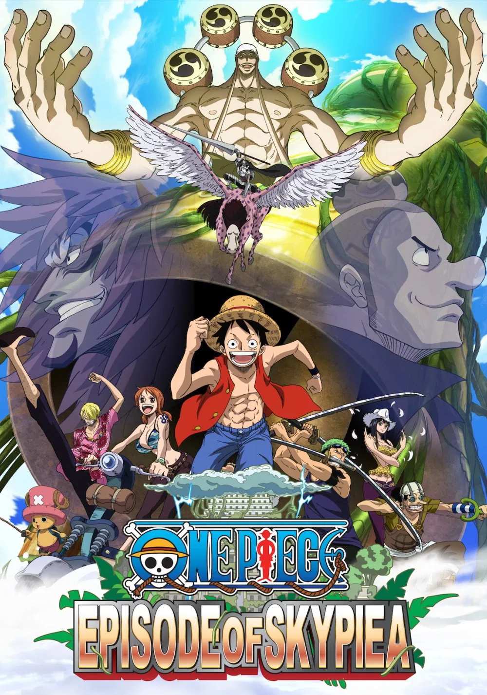 Poster chính thức của phim Phim Truyền Hình, Phim Hoạt Hình "Vua Hải Tặc: Chương Skypiea" (One Piece: Episode of Skypiea - 2018), với sự tham gia của diễn viên Mayumi Tanaka và Kazuya Nakai.