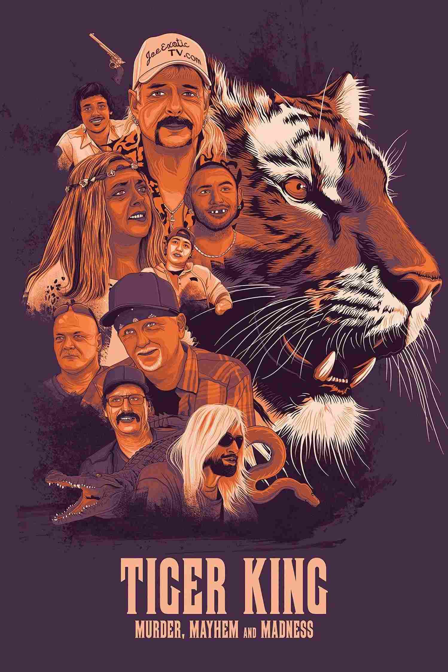 Poster chính thức của phim Phim Tài Liệu, Phim Hình Sự "Vua Hổ (Phần 1)" (Tiger King - 2020).