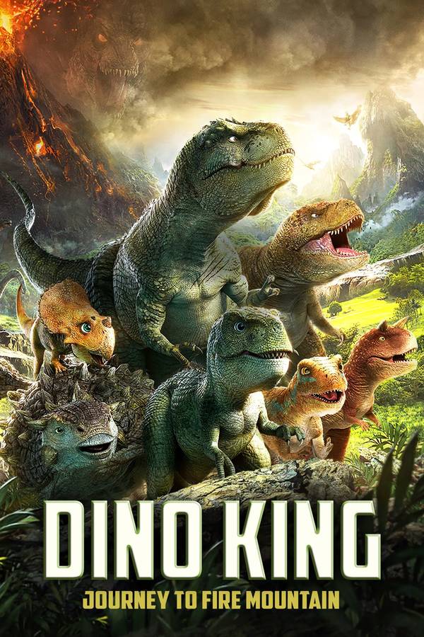 Poster chính thức của phim Phim Hoạt Hình, Phim Phiêu Lưu "Vua Khủng Long: Phiêu Lưu Đến Vùng Núi Lửa" (Dino King: Journey to Fire Mountain - 2019), với sự tham gia của diễn viên Park Hee-soon và Ra Mi-ran.