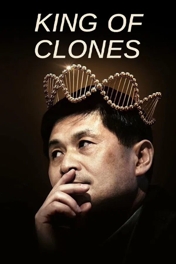 Poster chính thức của phim Phim Tài Liệu "Vua Nhân Bản" (King of Clones - 2023), với sự tham gia của diễn viên Hwang Woo-suk và Jin Joong-gwon.