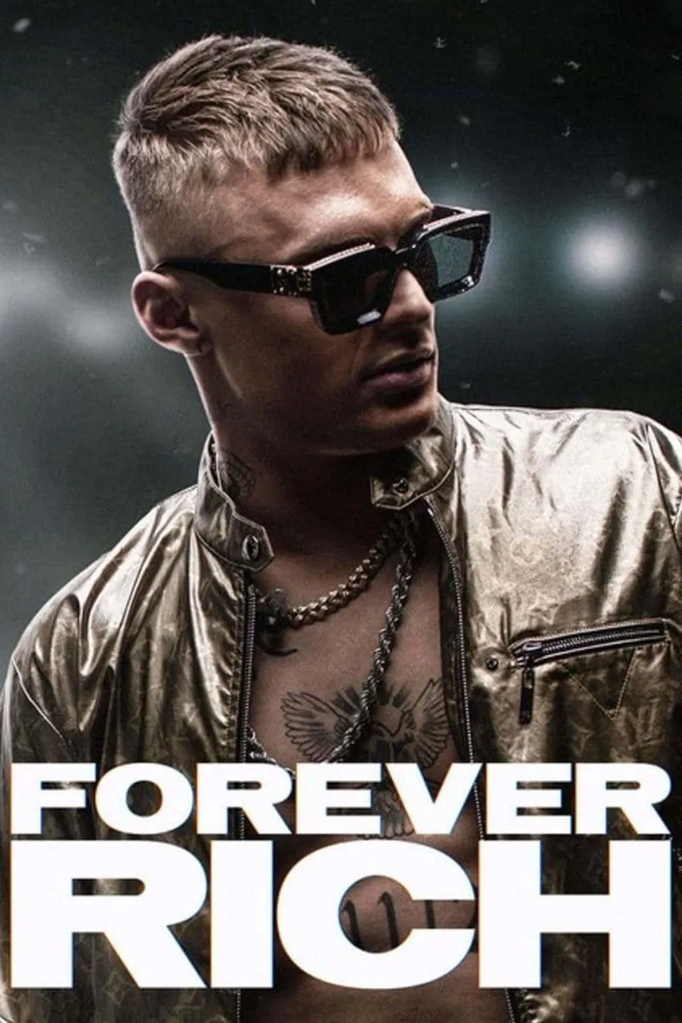 Poster chính thức của phim Phim Hình Sự, Phim Hài "Vua Rap Richie" (Forever Rich - 2021), với sự tham gia của diễn viên Jonas Smulders và Daniël Kolf.