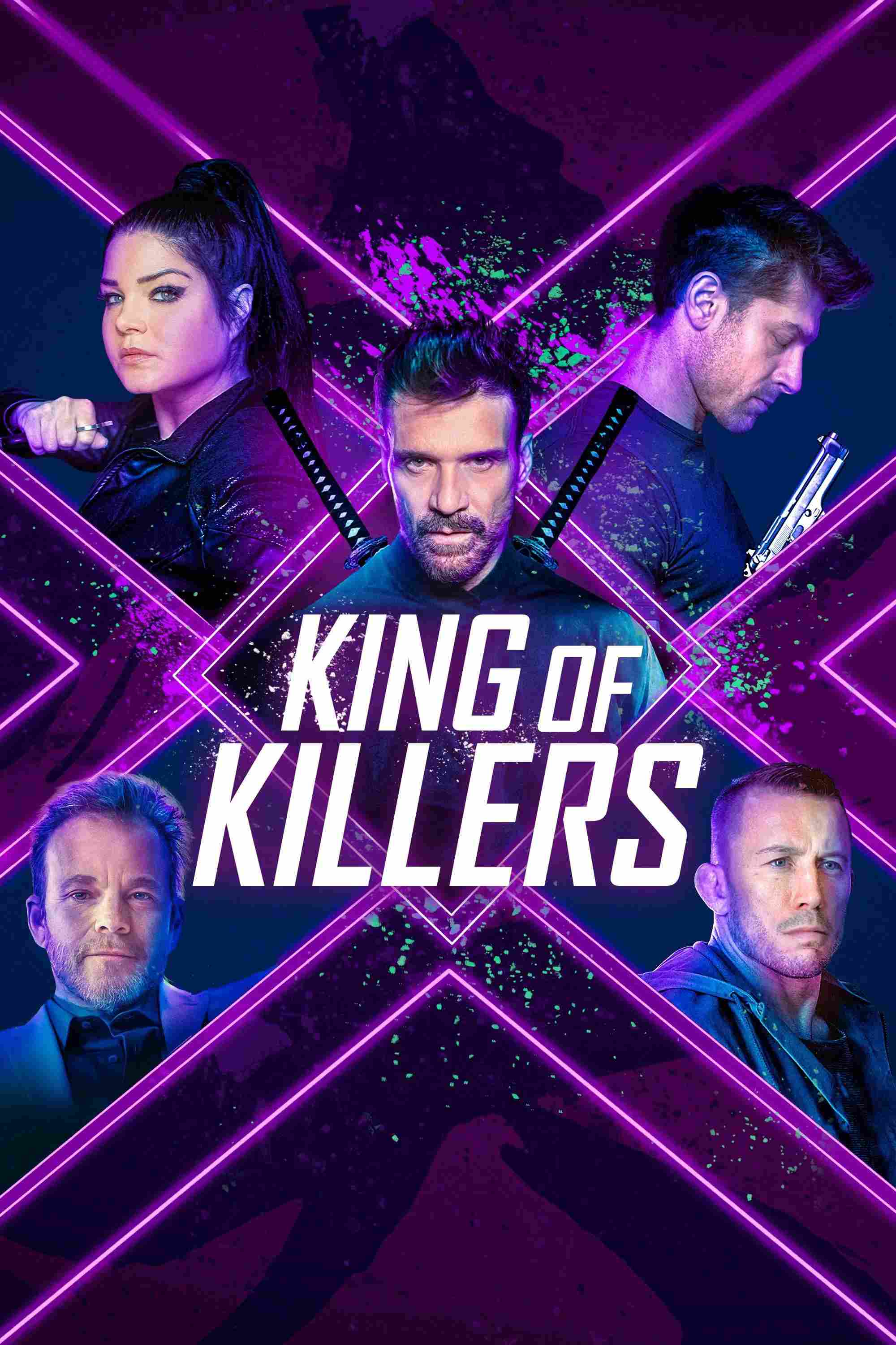 Poster chính thức của phim Phim Hành Động, Phim Giật Gân "Vua Sát Thủ" (King of Killers - 2023), với sự tham gia của diễn viên Alain Moussi và Frank Grillo.