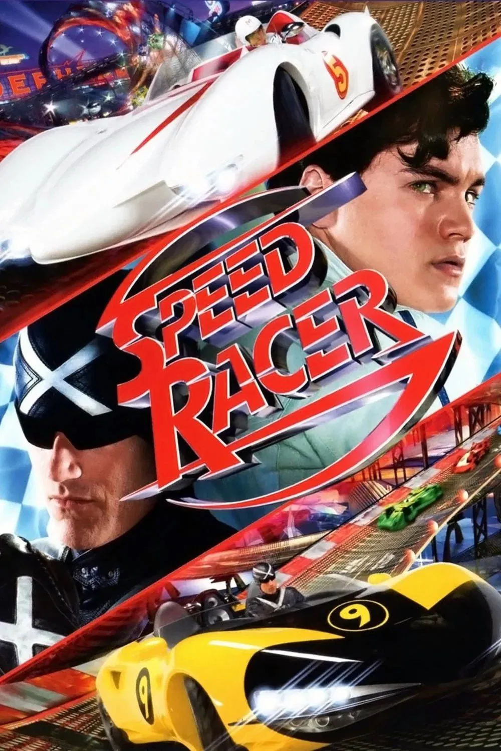 Poster chính thức của phim Phim Gia Đình, Phim Hành Động "Vua Tốc Độ" (Speed Racer - 2008), với sự tham gia của diễn viên Emile Hirsch và Christina Ricci.