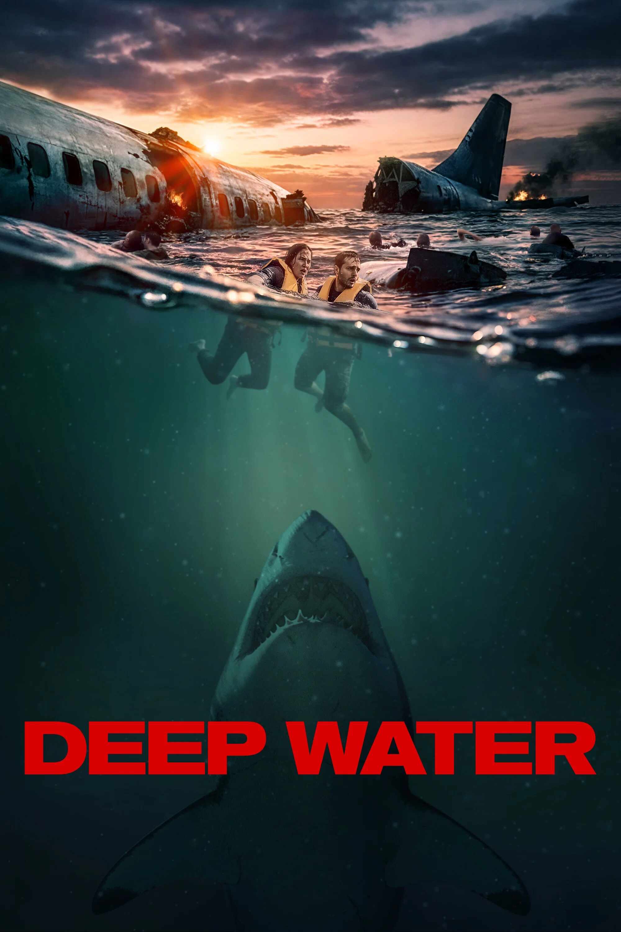 Poster chính thức của phim Phim Giật Gân, Phim Kinh Dị "Vùng Biển Chết Chóc" (Deep Water - 2026), với sự tham gia của diễn viên Aaron Eckhart và Molly Belle Wright.