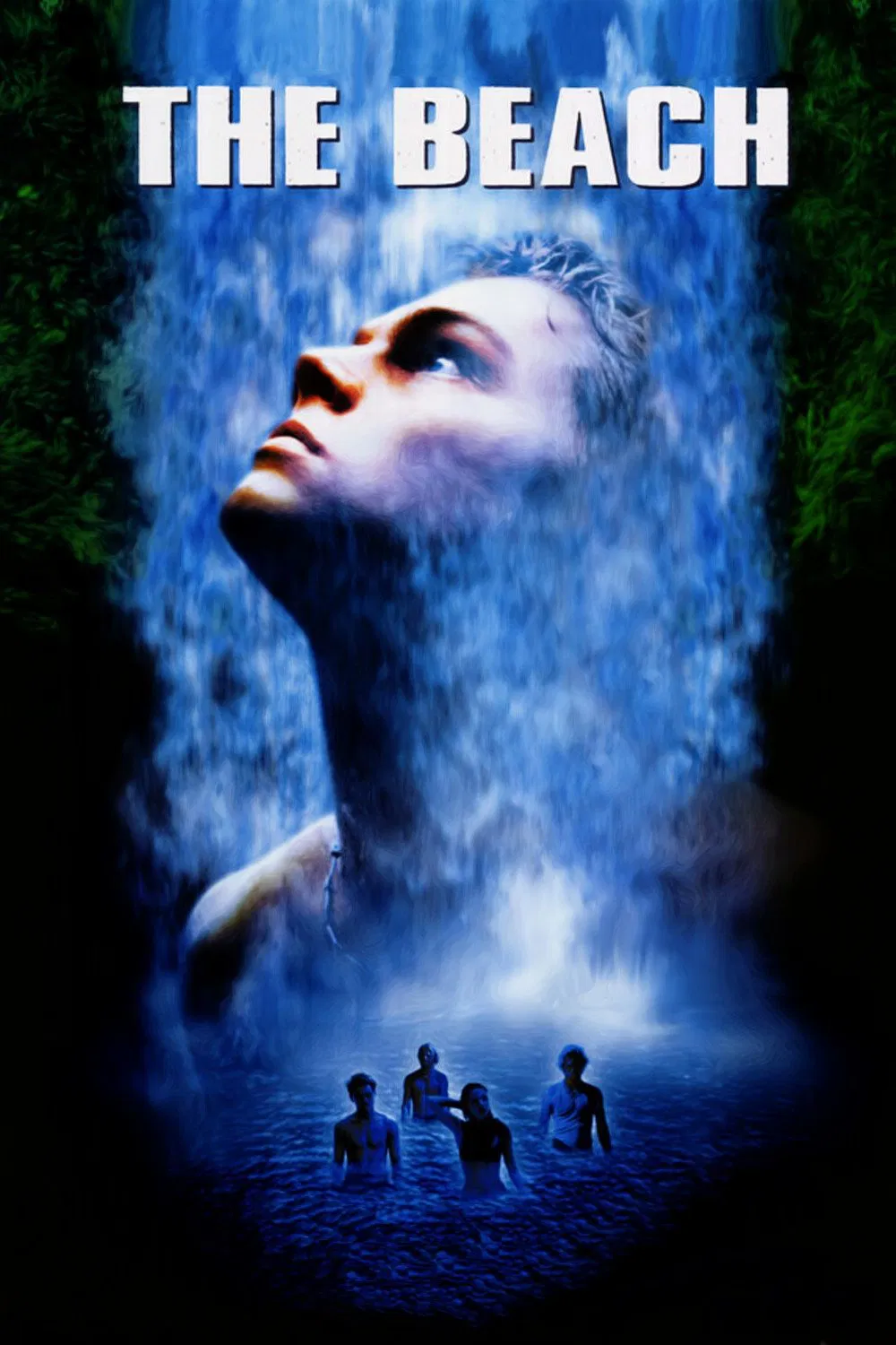 Poster chính thức của phim Phim Tâm Lý, Phim Phiêu Lưu "Vùng Biển" (The Beach - 2000), với sự tham gia của diễn viên Leonardo DiCaprio và Virginie Ledoyen.