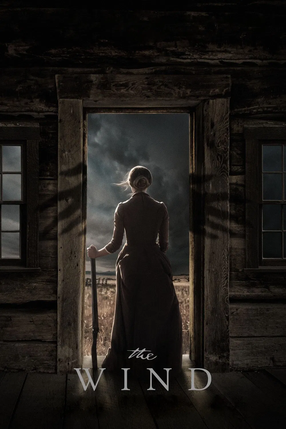 Poster chính thức của phim Phim Kinh Dị, Phim Bí Ẩn "Vùng Đất Ma Quái" (The Wind - 2018), với sự tham gia của diễn viên Caitlin Gerard và Ashley Zukerman.