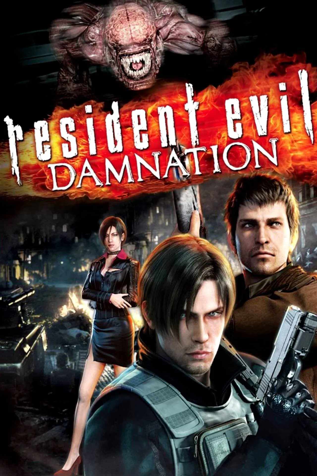 Poster chính thức của phim Phim Hành Động, Phim Hoạt Hình "Vùng Đất Quỷ Dữ: Lời Nguyền" (Resident Evil: Damnation - 2012), với sự tham gia của diễn viên Matthew Mercer và Courtenay Taylor.