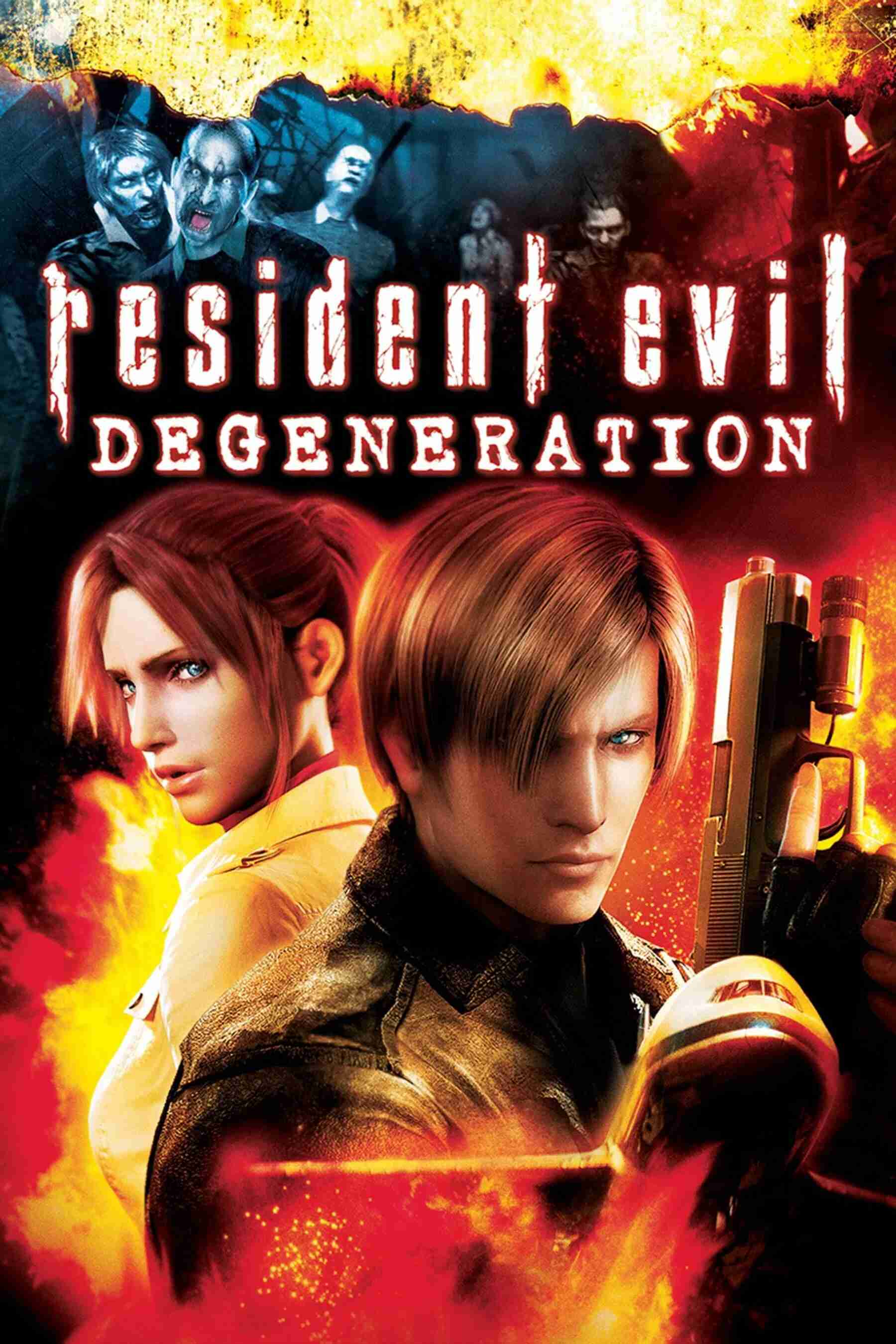 Poster chính thức của phim Phim Hoạt Hình, Phim Kinh Dị "Vùng Đất Quỷ Dữ: Phát Tác" (Resident Evil: Degeneration - 2008), với sự tham gia của diễn viên Paul Mercier và Alyson Court.