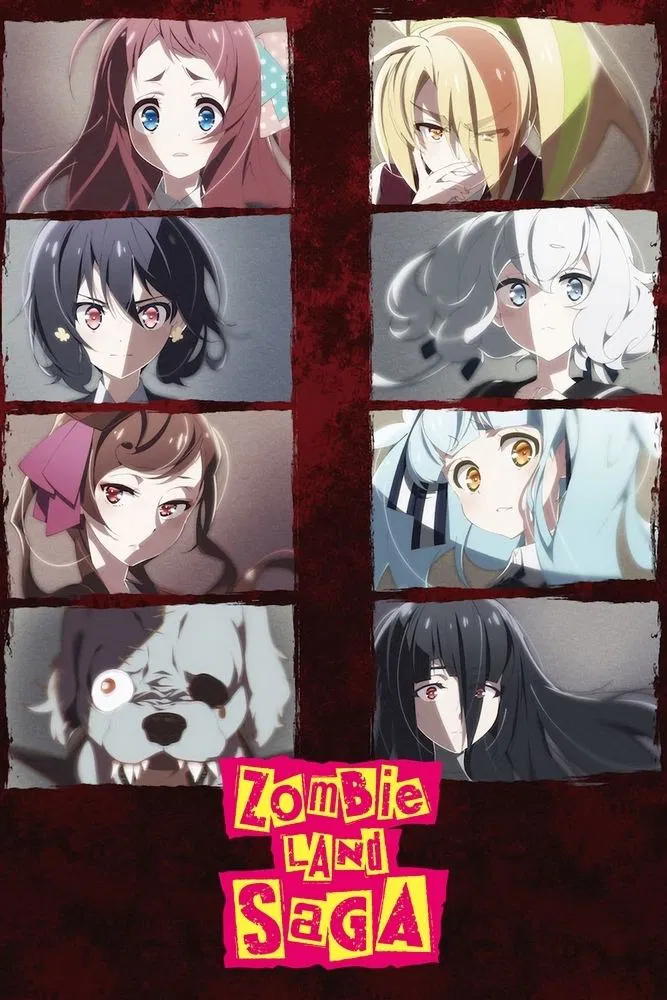 Poster chính thức của phim Phim Hoạt Hình, Phim Hài "Vùng Đất Thây Ma" (Zombie Land SAGA - 2018), với sự tham gia của diễn viên Mamoru Miyano và Kaede Hondo.