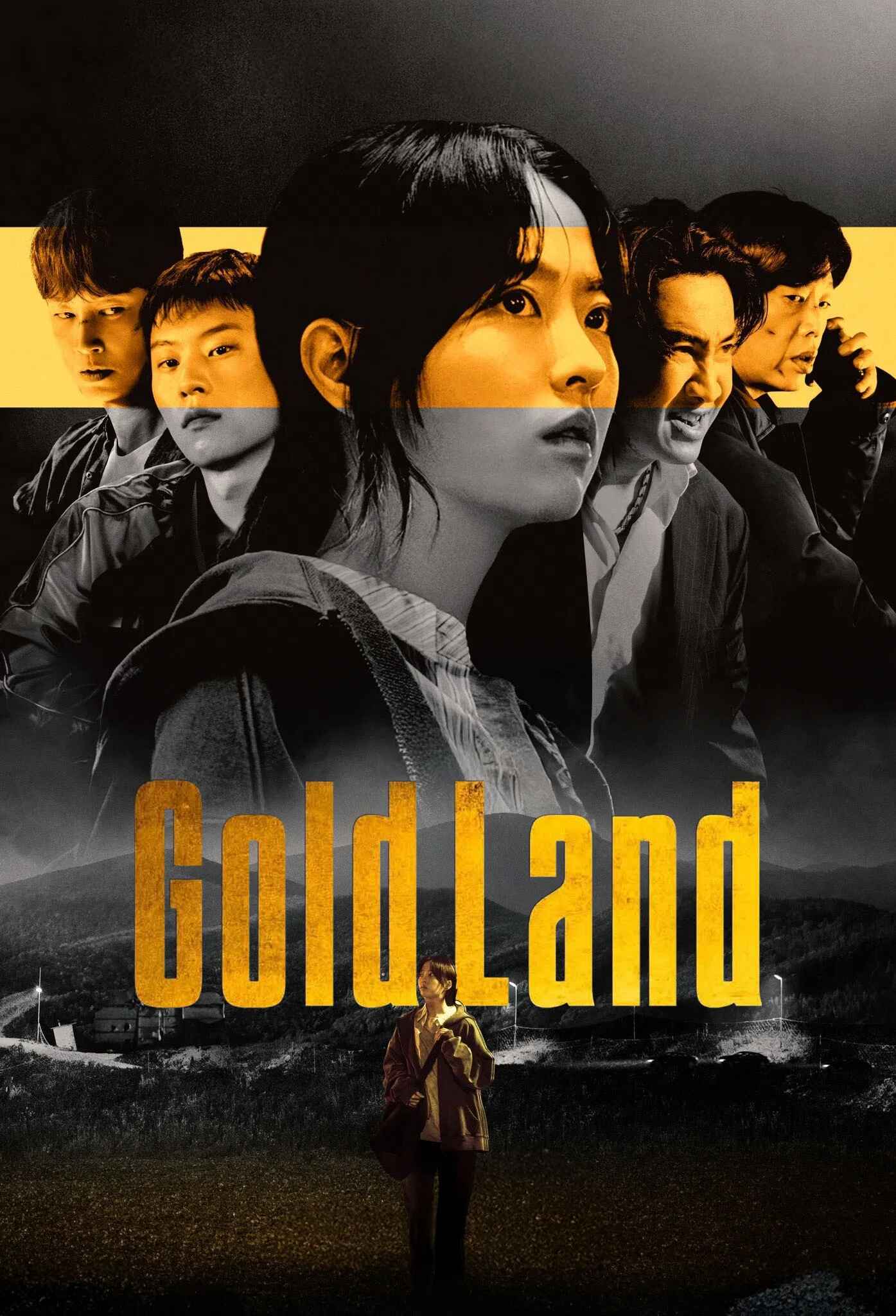 Poster chính thức của phim Phim Tâm Lý, Phim Hình Sự "Vùng Đất Vàng" (Gold Land - 2026), với sự tham gia của diễn viên Park Bo-young và Kim Sung-cheol.