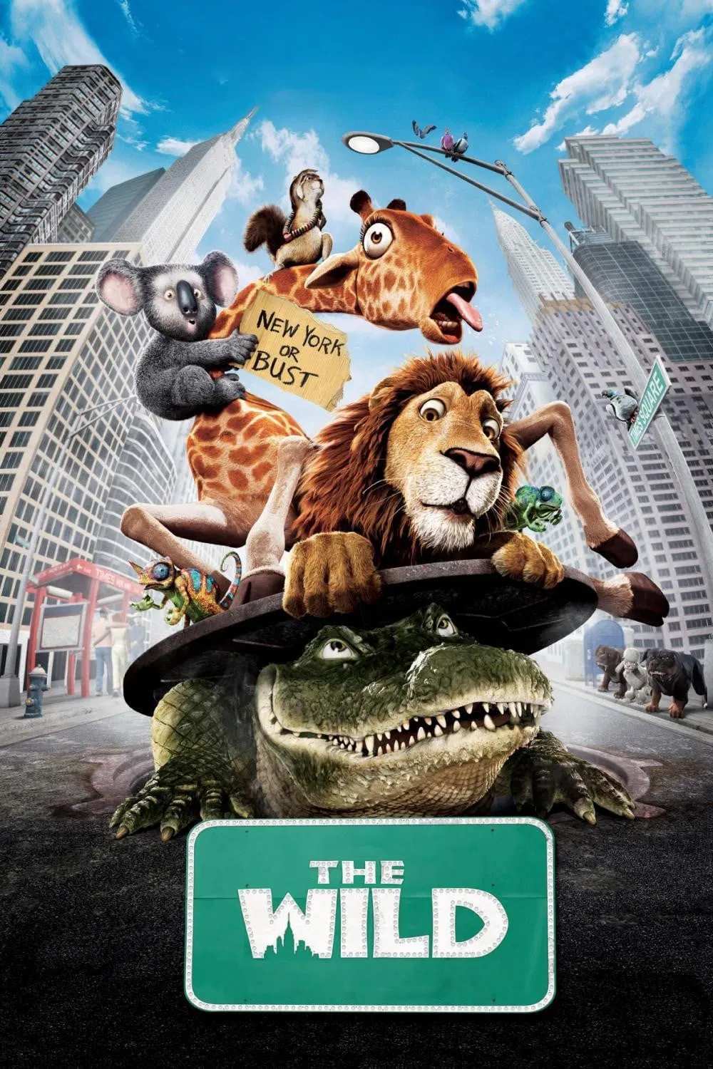 Poster chính thức của phim Phim Gia Đình, Phim Hoạt Hình "Vùng Hoang Dã" (The Wild - 2006), với sự tham gia của diễn viên Kiefer Sutherland và Jim Belushi.