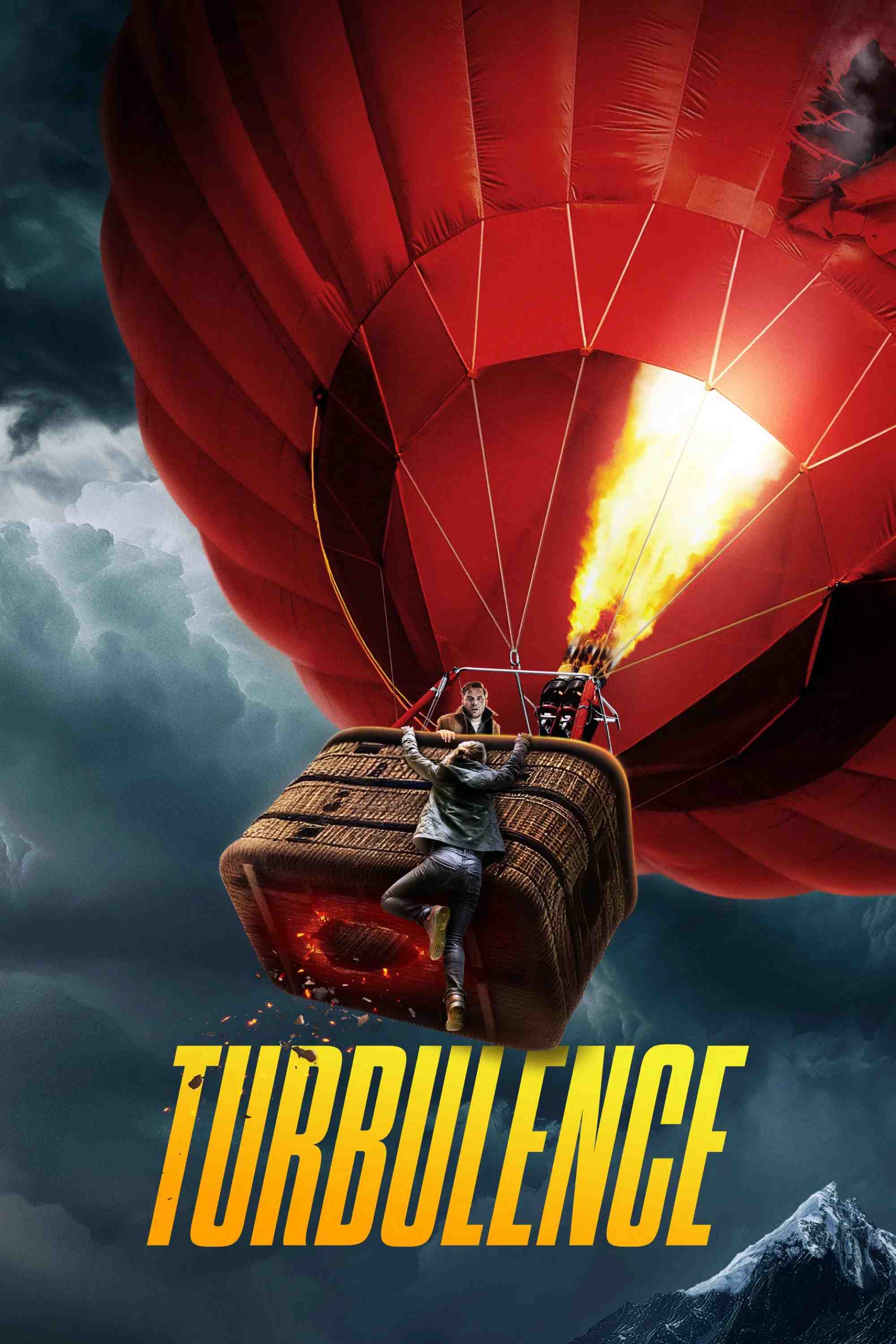 Poster chính thức của phim Phim Hành Động, Phim Giật Gân "Vùng Nhiễu Động" (Turbulence - 2025), với sự tham gia của diễn viên Hera Hilmar và Jeremy Irvine.