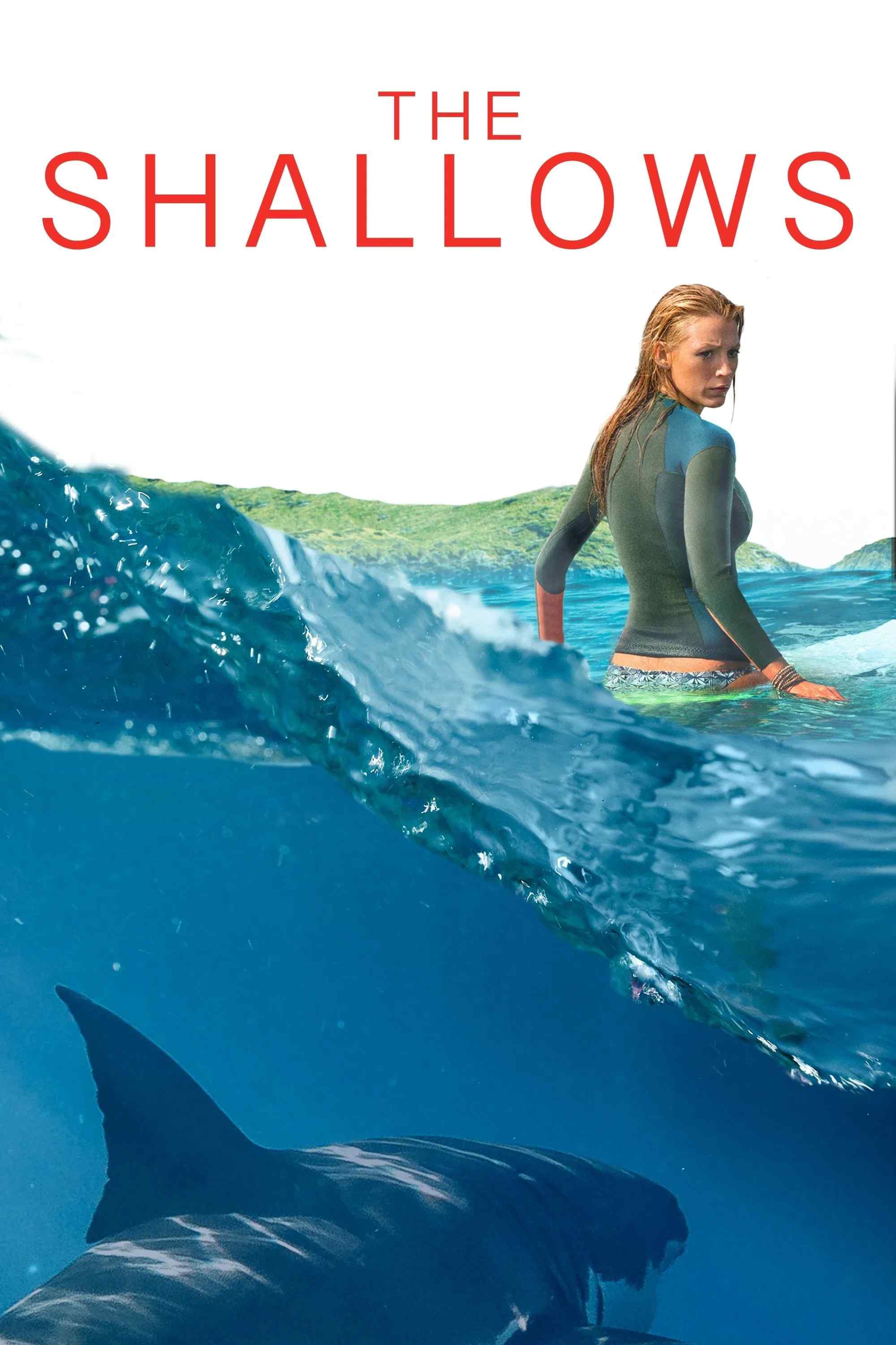 Poster chính thức của phim Phim Kinh Dị, Phim Tâm Lý "Vùng Nước Tử Thần" (The Shallows - 2016), với sự tham gia của diễn viên Blake Lively và Óscar Jaenada.