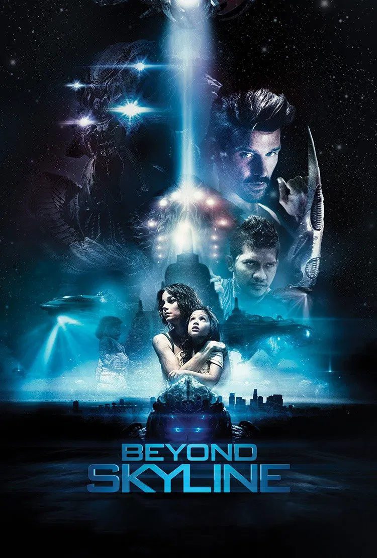 Poster chính thức của phim Phim Hành Động, Phim Viễn Tưởng "Vùng Trời Diệt Vong" (Beyond Skyline - 2017), với sự tham gia của diễn viên Frank Grillo và Bojana Novaković.