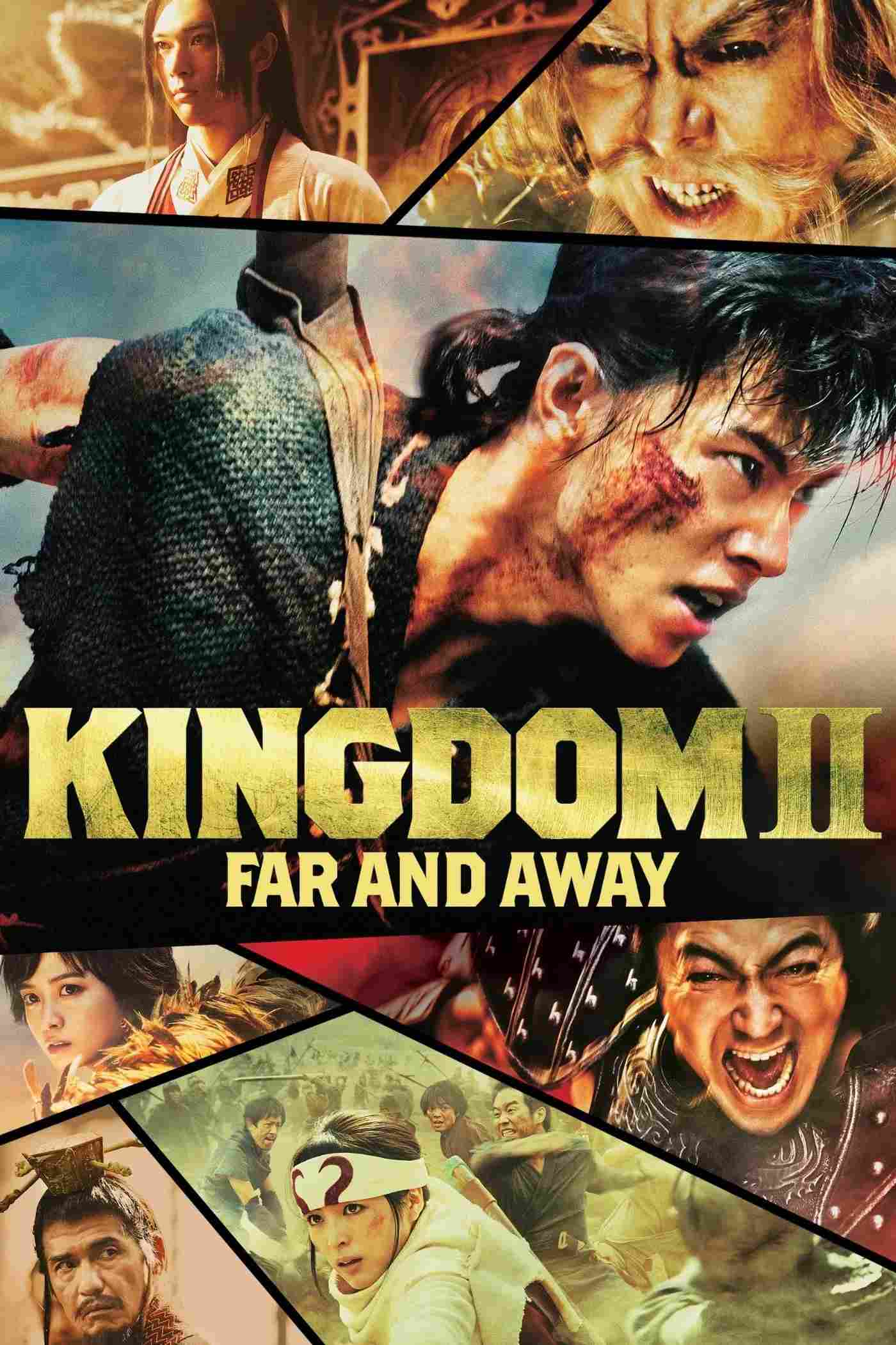 Poster chính thức của phim Phim Hành Động, Phim Phiêu Lưu "Vương Giả Thiên Hạ 2: Đại Địa Viễn Chinh" (Kingdom 2: Far and Away - 2022), với sự tham gia của diễn viên Kento Yamazaki và Ryo Yoshizawa.