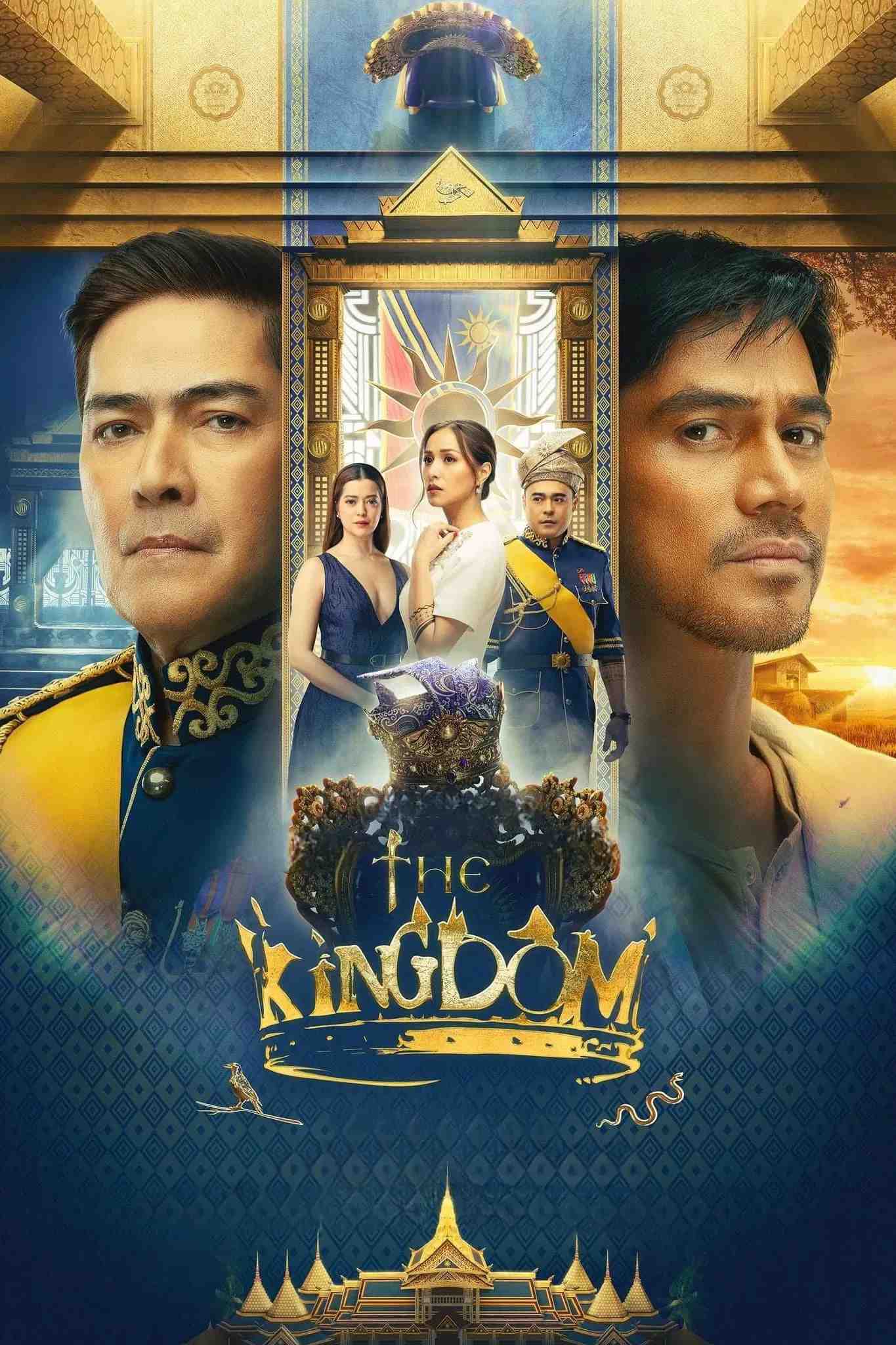 Poster chính thức của phim Phim Hành Động, Phim Phiêu Lưu "Vương Quốc" (The Kingdom - 2024), với sự tham gia của diễn viên Vic Sotto và Piolo Pascual.