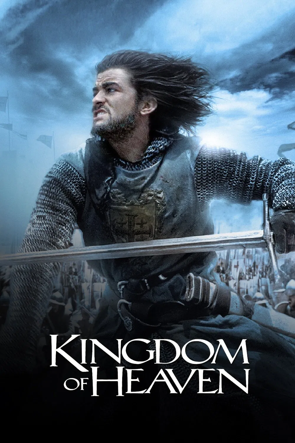 Poster chính thức của phim Phim Tâm Lý, Phim Hành Động "Vương Quốc Thiên Đường" (Kingdom of Heaven - 2005), với sự tham gia của diễn viên Orlando Bloom và Eva Green.