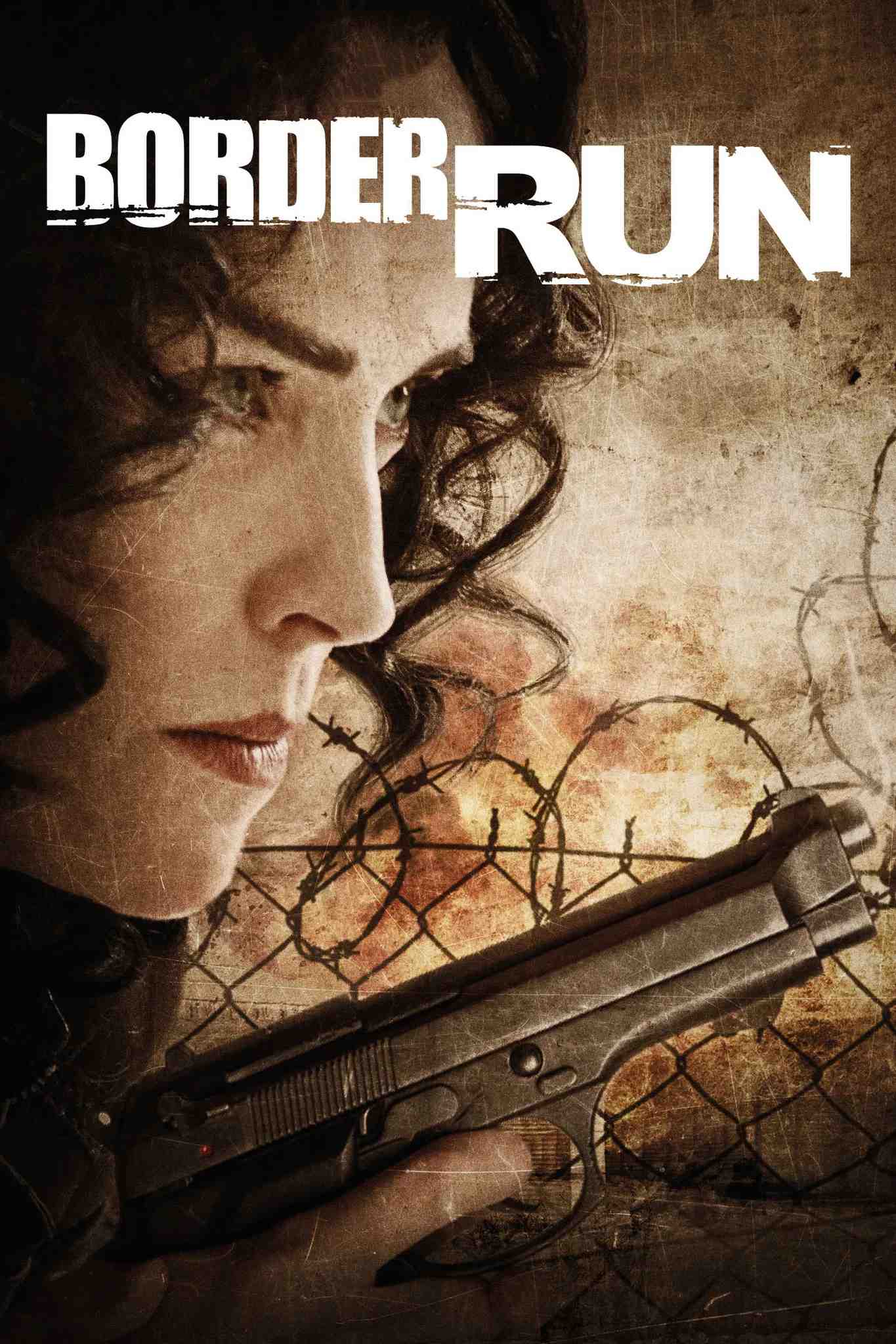 Poster chính thức của phim Phim Giật Gân, Phim Hình Sự "Vượt Biên" (Border Run - 2012), với sự tham gia của diễn viên Sharon Stone và Billy Zane.