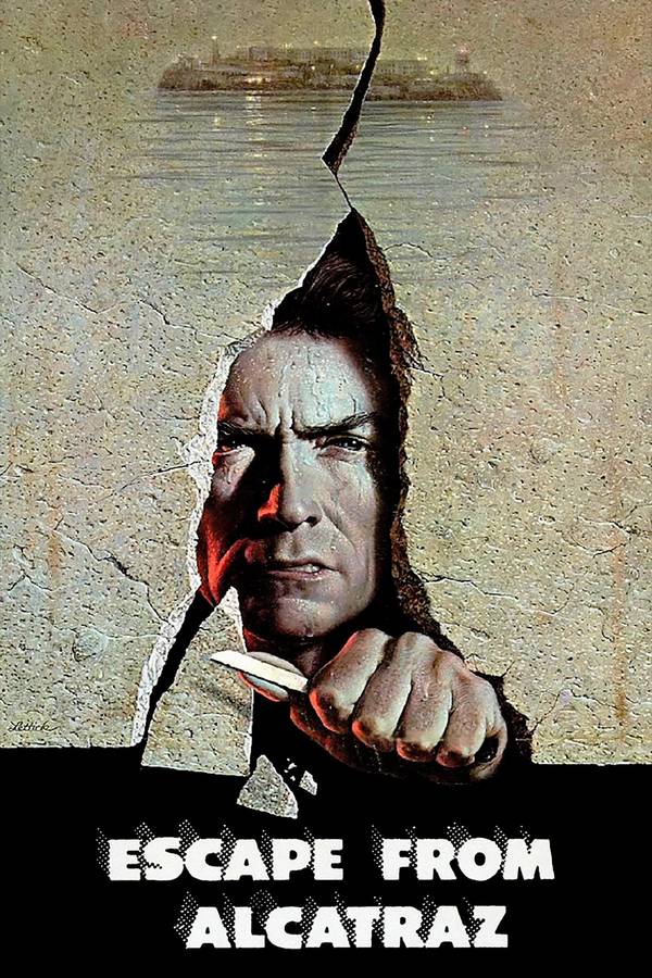 Poster chính thức của phim Phim Tâm Lý, Phim Giật Gân "Vượt Ngục Alcatraz" (Escape from Alcatraz - 1979), với sự tham gia của diễn viên Clint Eastwood và Patrick McGoohan.