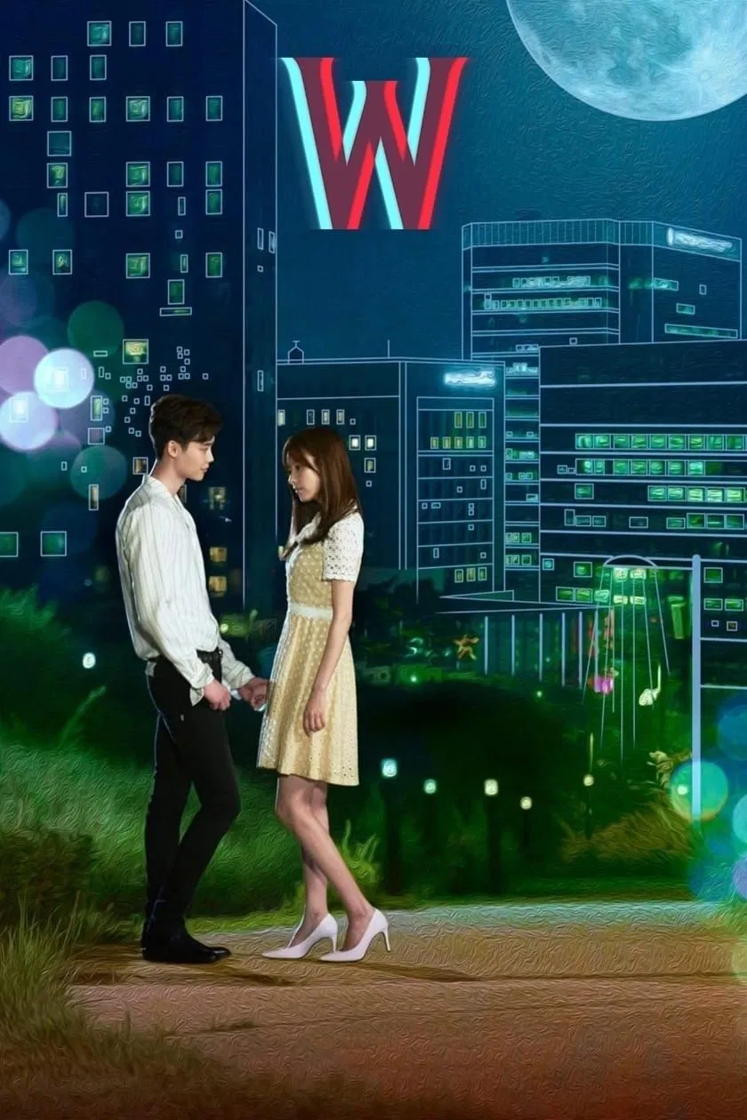 Poster chính thức của phim Phim Tâm Lý, Phim Hài "W Hai Thế Giới" (W: Two Worlds - 2016), với sự tham gia của diễn viên Lee Jong-suk và Han Hyo-joo.