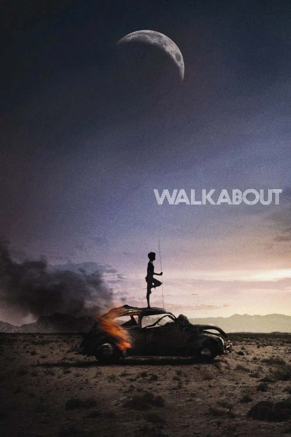 Poster chính thức của phim Phim Phiêu Lưu, Phim Tâm Lý "Walkabout" (Walkabout - 1971), với sự tham gia của diễn viên Jenny Agutter và Luc Roeg.