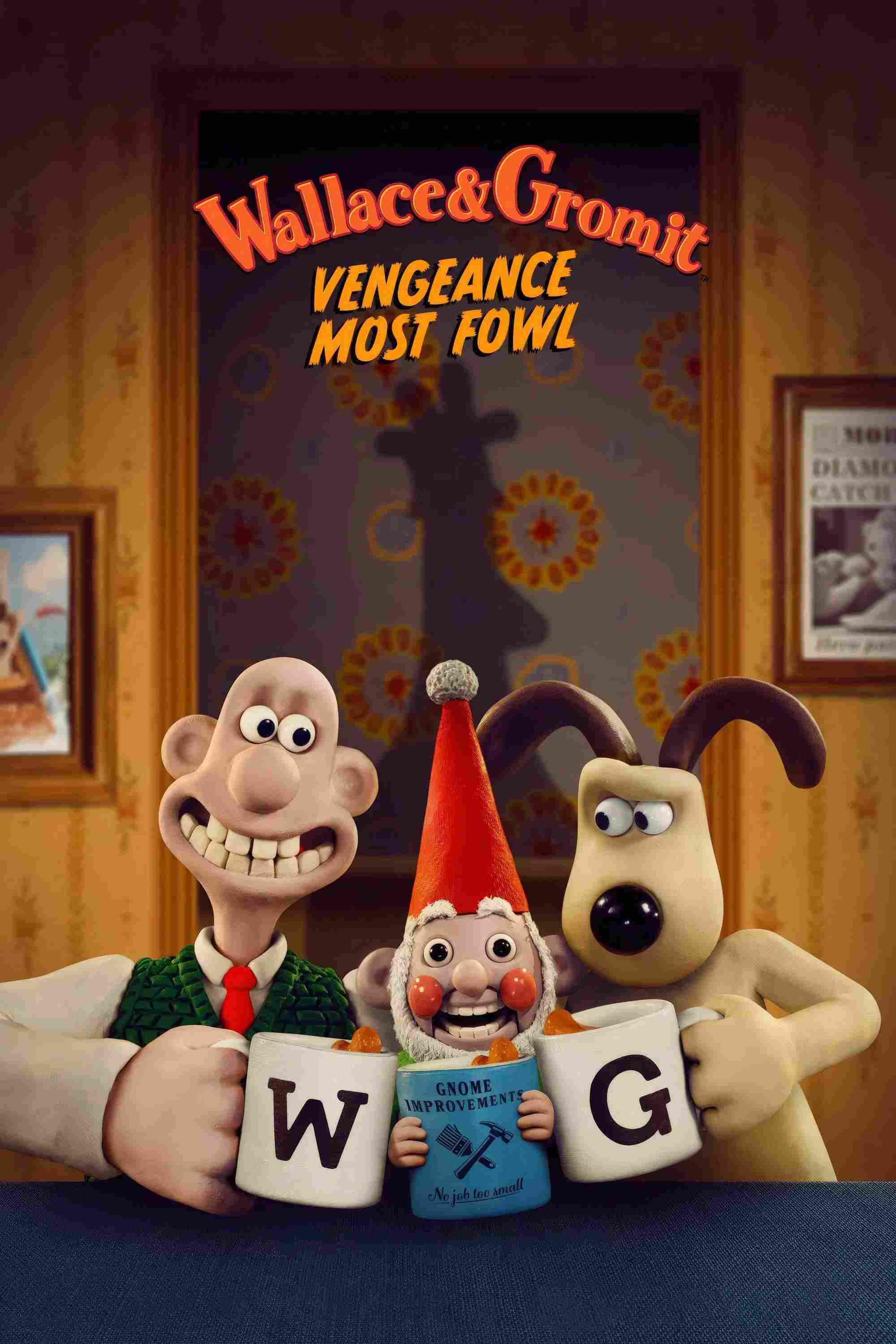 Poster chính thức của phim Phim Gia Đình, Phim Hài "Wallace Và Gromit: Lông Vũ Báo Thù" (Wallace & Gromit: Vengeance Most Fowl - 2024), với sự tham gia của diễn viên Ben Whitehead và Peter Kay.