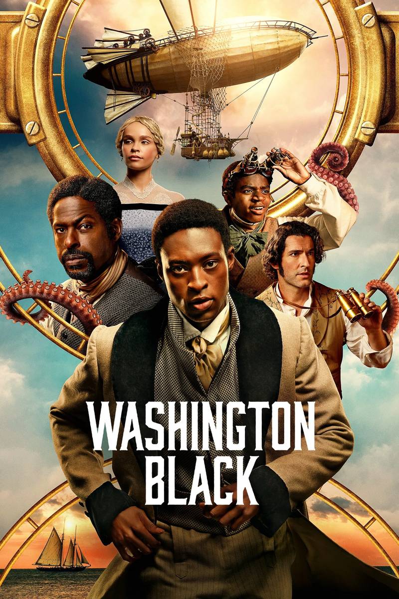 Poster chính thức của phim Phim Tâm Lý "Washington Black" (Washington Black - 2025), với sự tham gia của diễn viên Ernest Kingsley Jr. và Sterling K. Brown.