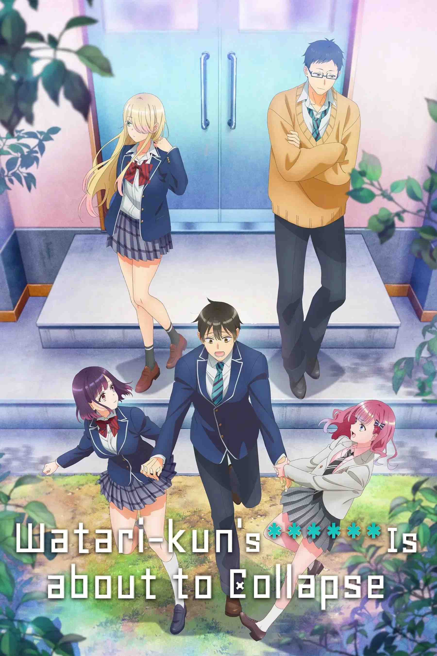 Poster chính thức của phim Phim Hoạt Hình, Phim Hài "Watari-kun no xx ga Houkai Sunzen" (Watari-kun's ****** Is About to Collapse - 2025), với sự tham gia của diễn viên Shuichiro Umeda và Yumika Yano.