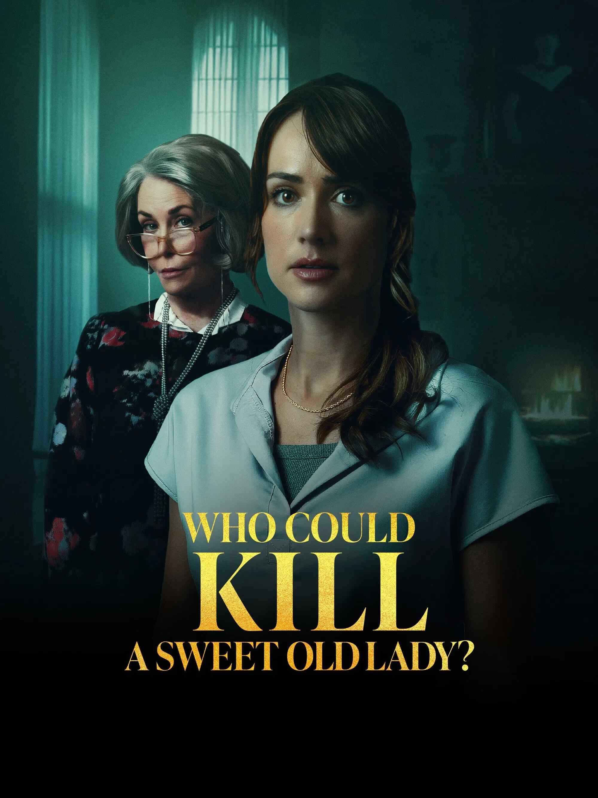 Poster chính thức của phim Phim Giật Gân "Who Could Kill a Sweet Old Lady" (Who Could Kill a Sweet Old Lady - 2026), với sự tham gia của diễn viên Alexandra Harris và Phillip Andre Botello.