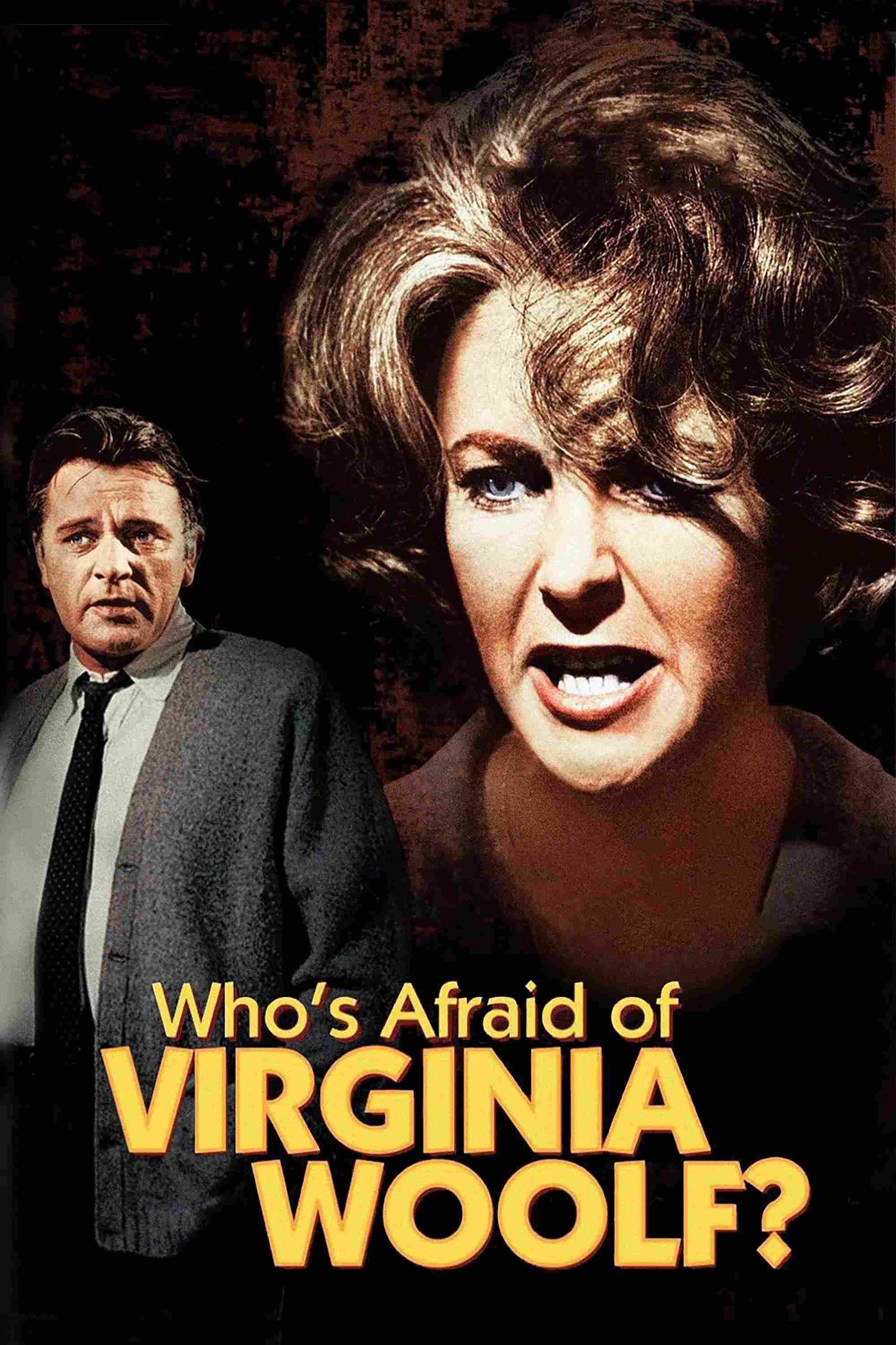 Poster chính thức của phim Phim Tâm Lý "Who's Afraid of Virginia Woolf?" (Who's Afraid of Virginia Woolf? - 1966), với sự tham gia của diễn viên Elizabeth Taylor và Richard Burton.