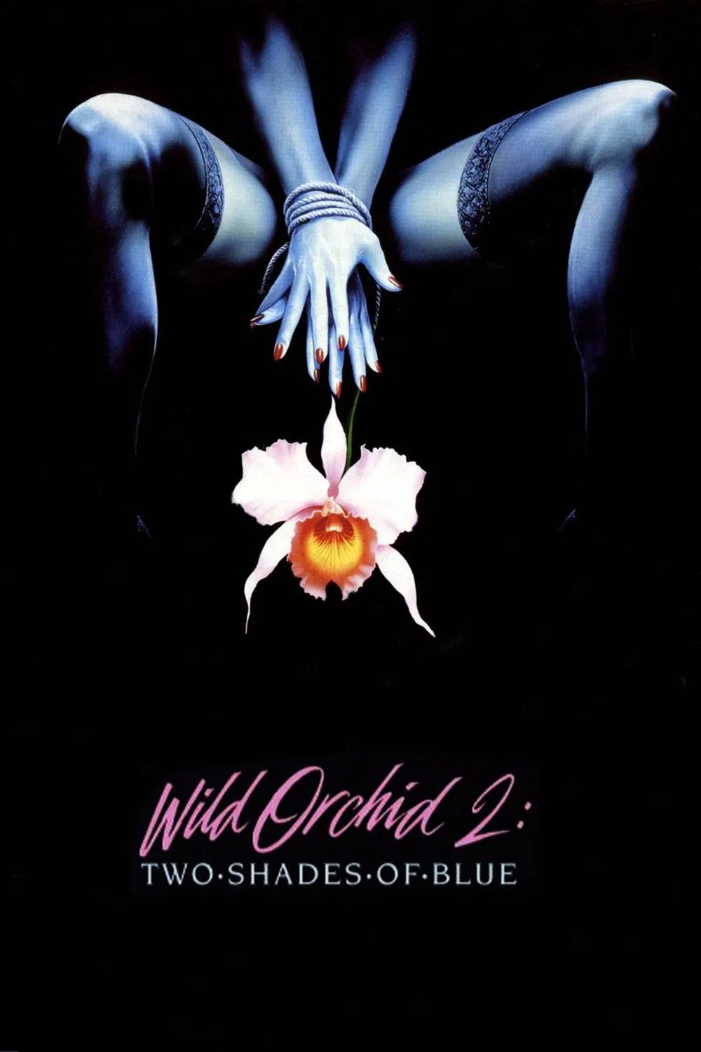 Poster chính thức của phim Phim Tâm Lý, Phim Tình Cảm "Wild Orchid II: Two Shades of Blue" (Wild Orchid II: Two Shades of Blue - 1991), với sự tham gia của diễn viên Nina Siemaszko và Wendy Hughes.