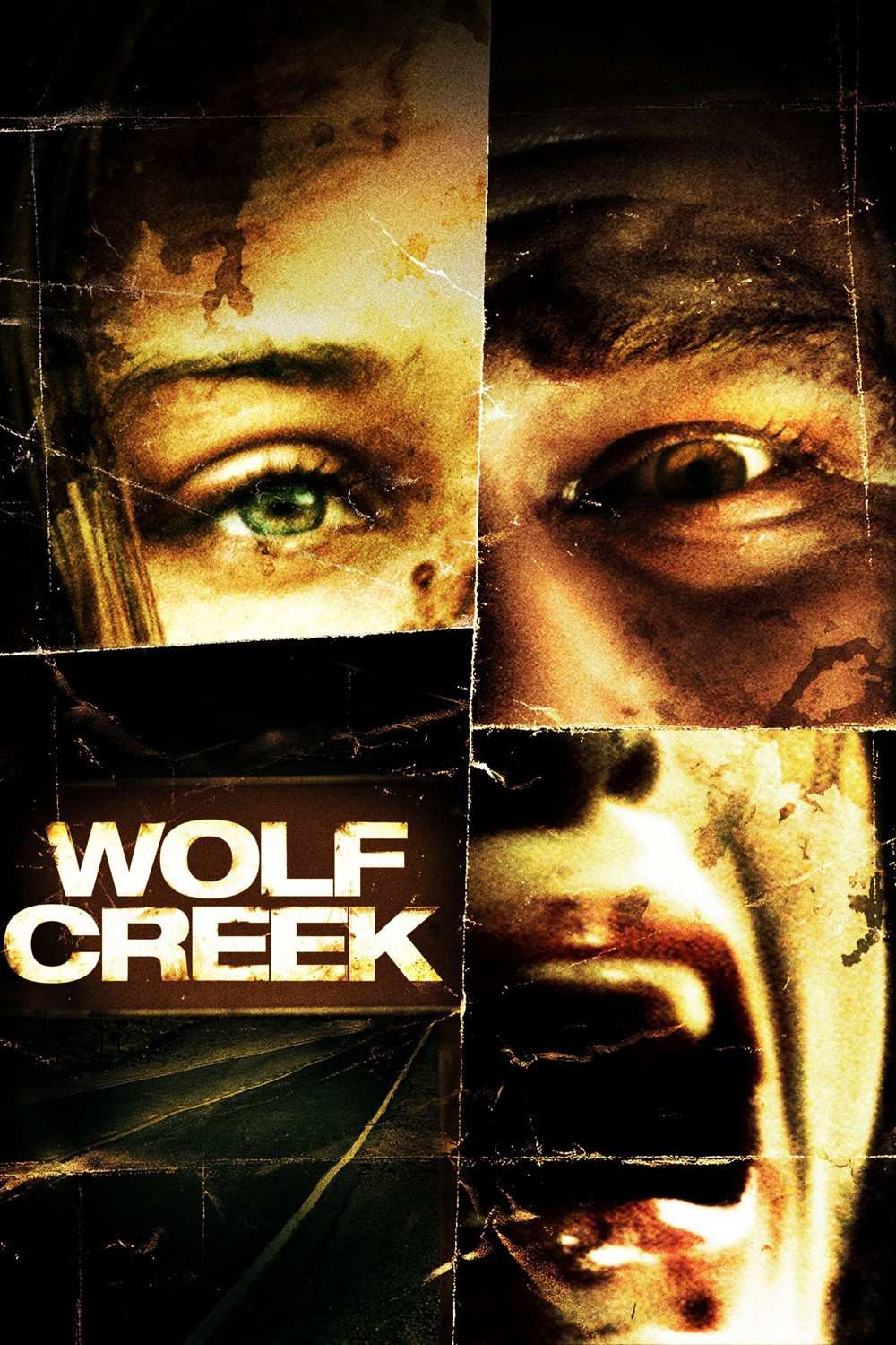 Poster chính thức của phim Phim Kinh Dị, Phim Giật Gân "Wolf Creek" (Wolf Creek - 2005), với sự tham gia của diễn viên John Jarratt và Cassandra Magrath.