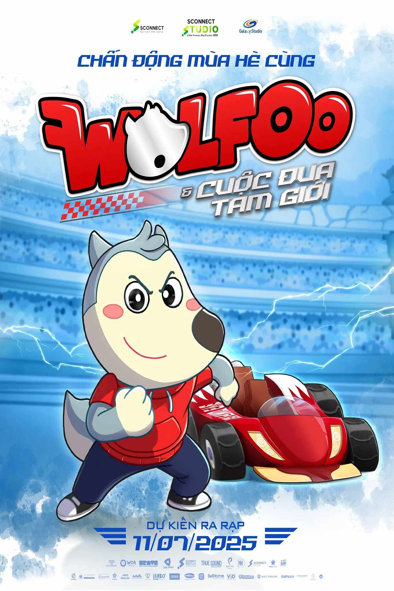 Poster chính thức của phim Phim Hoạt Hình, Phim Hài "Wolfoo & Cuộc Đua Tam Giới" (Wolfoo & Cuộc Đua Tam Giới - 2025).